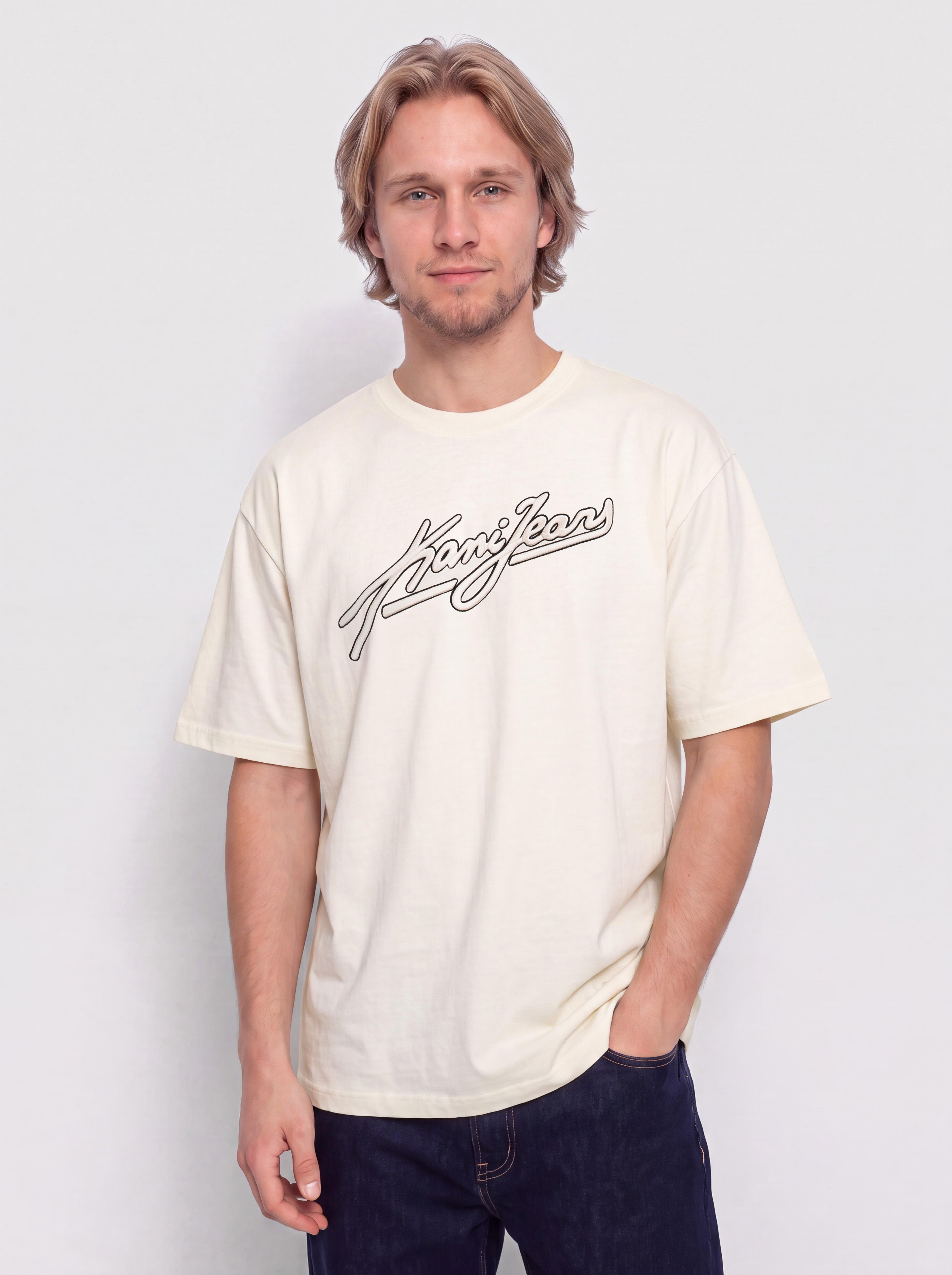 Tričko Karl Kani Jeans Oversized (white)