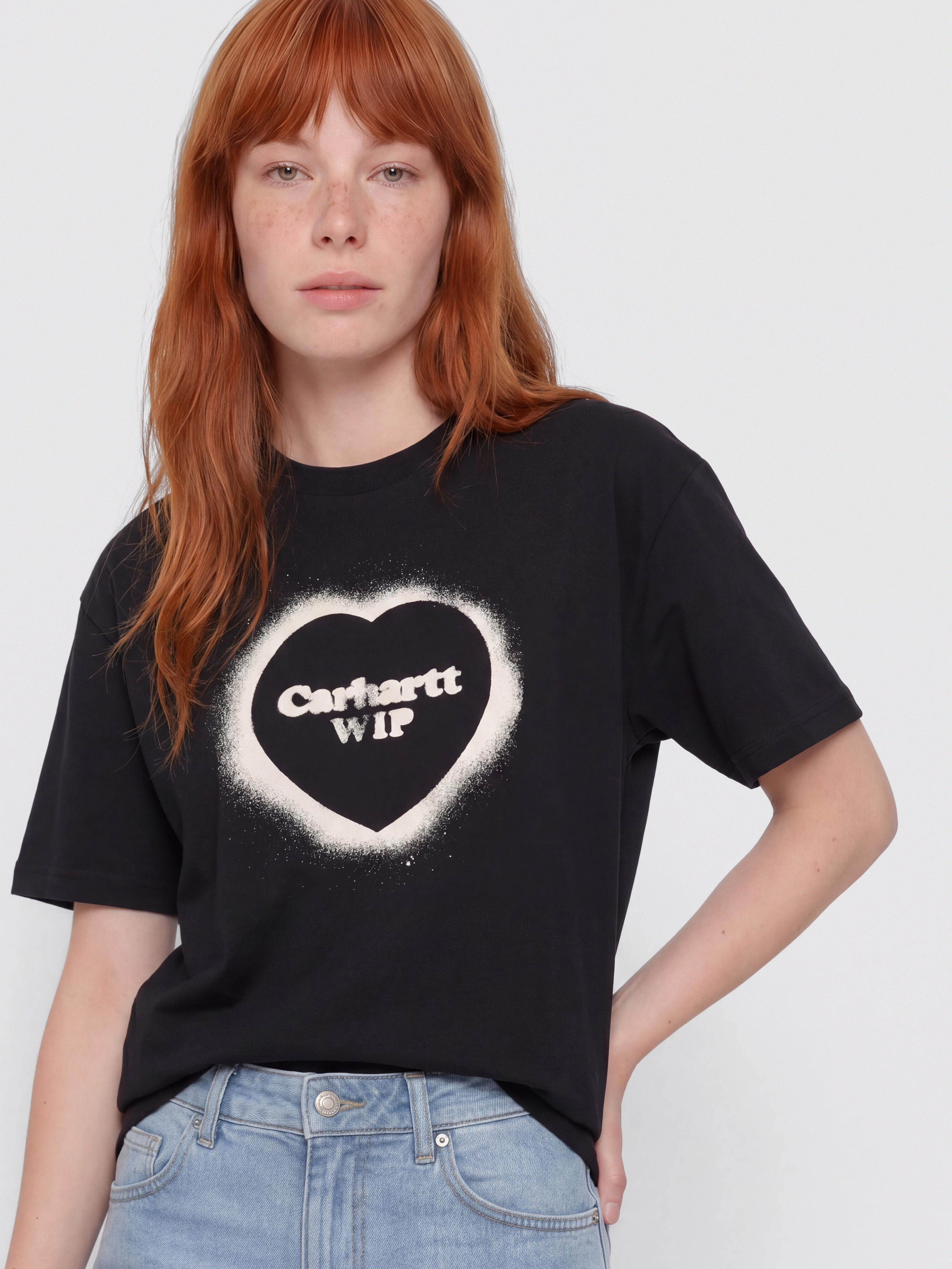 Tričko Carhartt WIP Spray Heart Wmn (black)