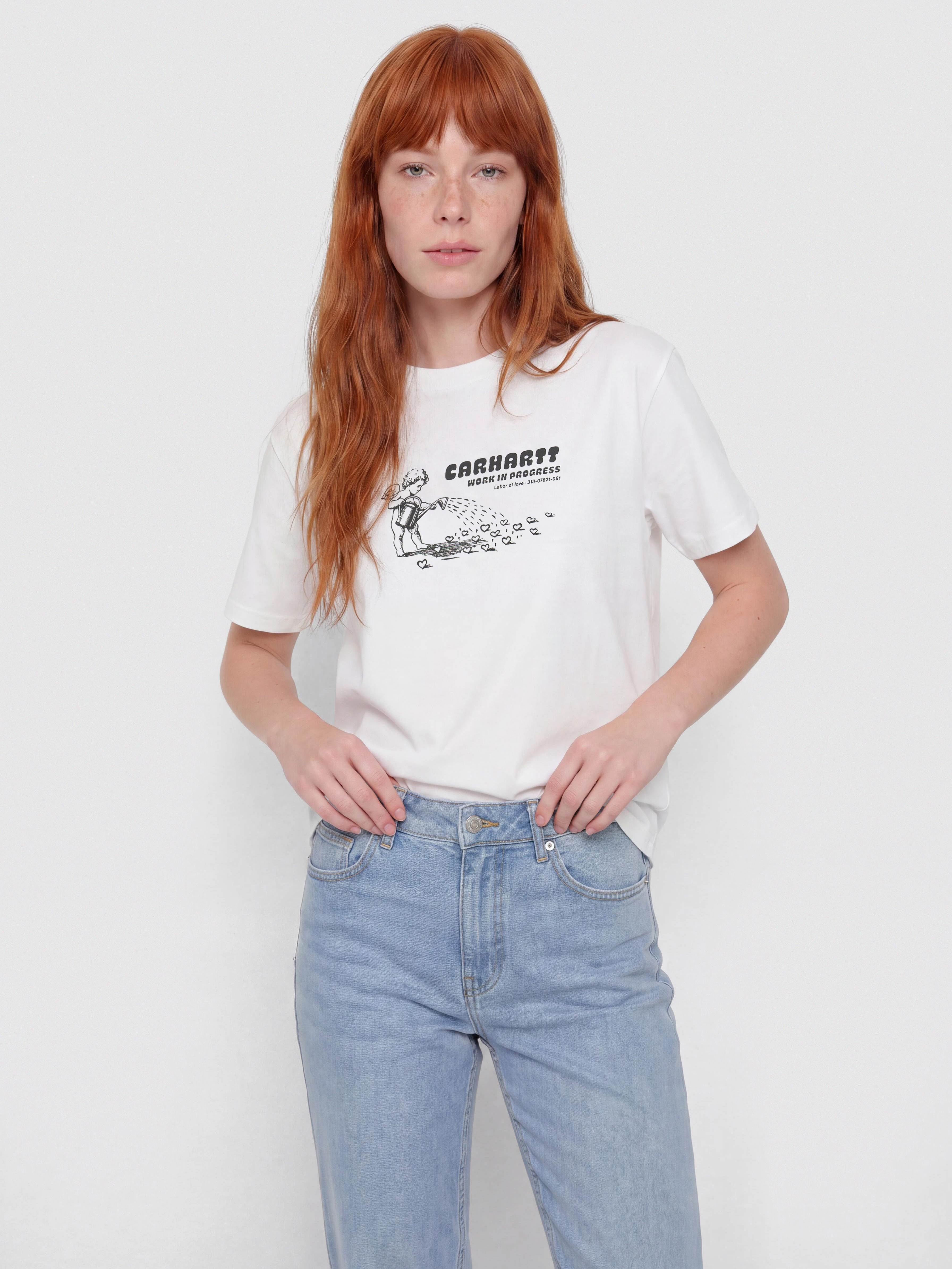 Tričko Carhartt WIP Bumper Sticker Wmn (white)