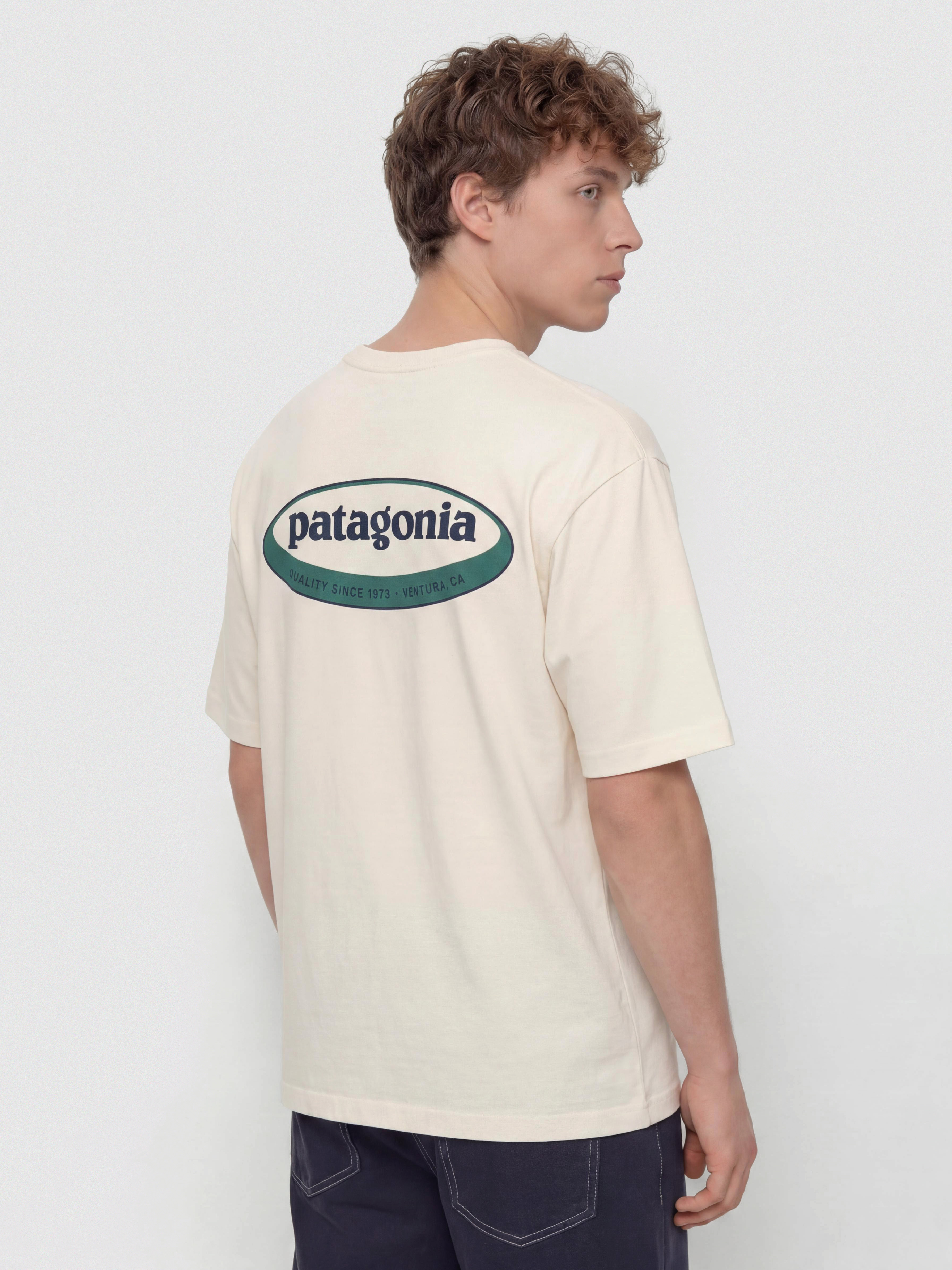 Tričko Patagonia 95 Oval Logo (undyed natural)