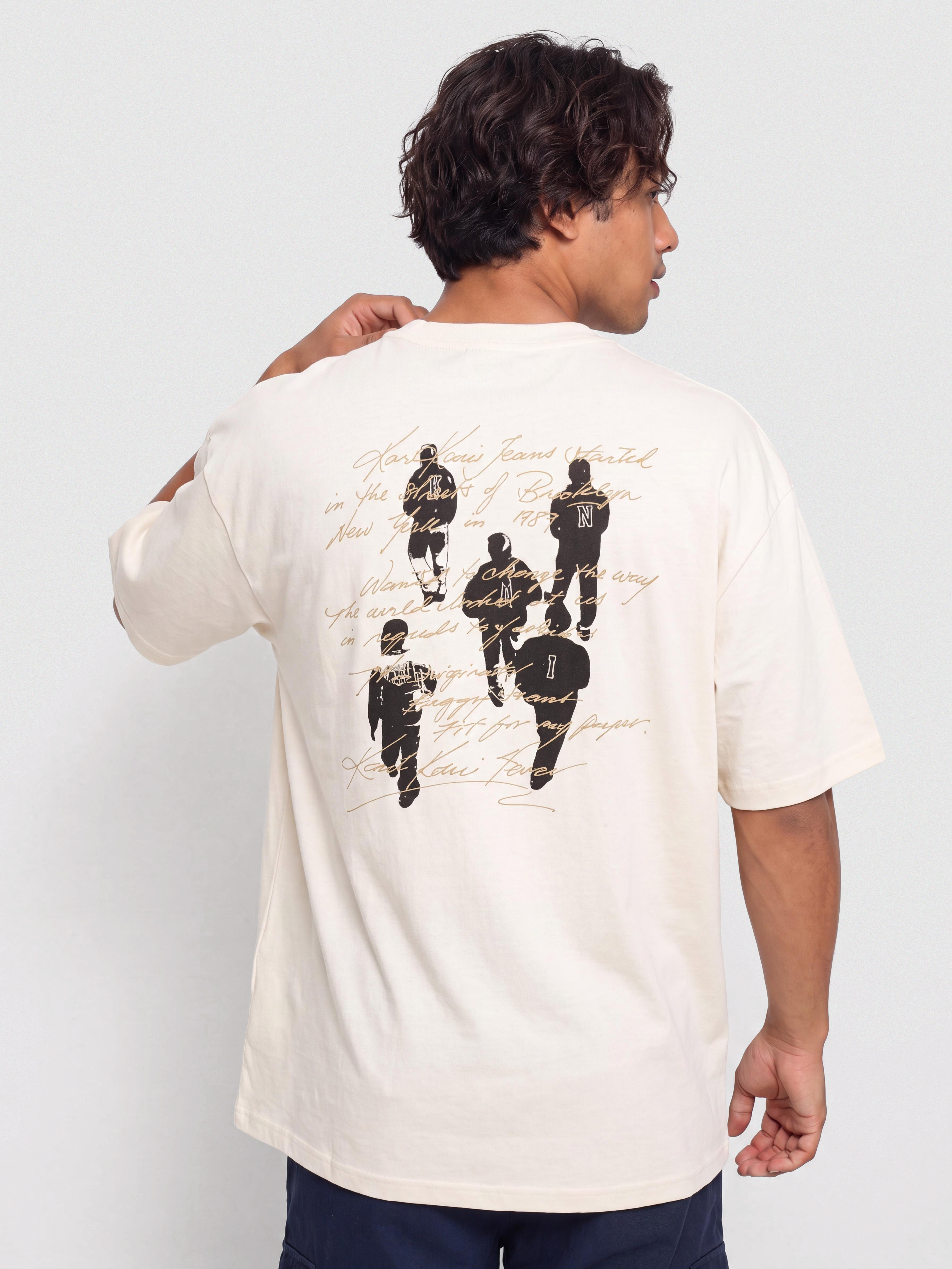Tričko Karl Kani Signature Washed Oversized (white)