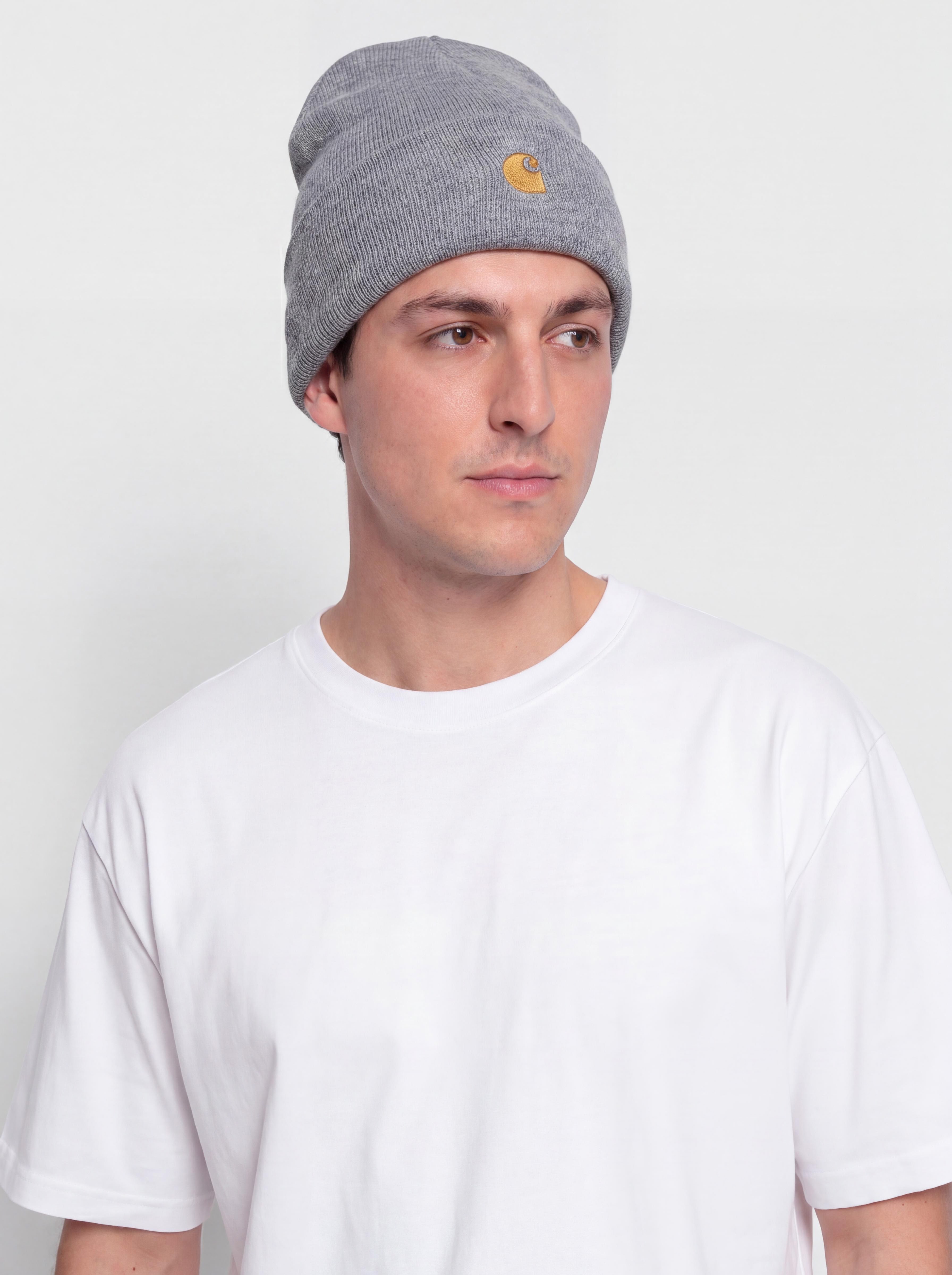 Čepice Carhartt WIP Chase (grey heather/gold)