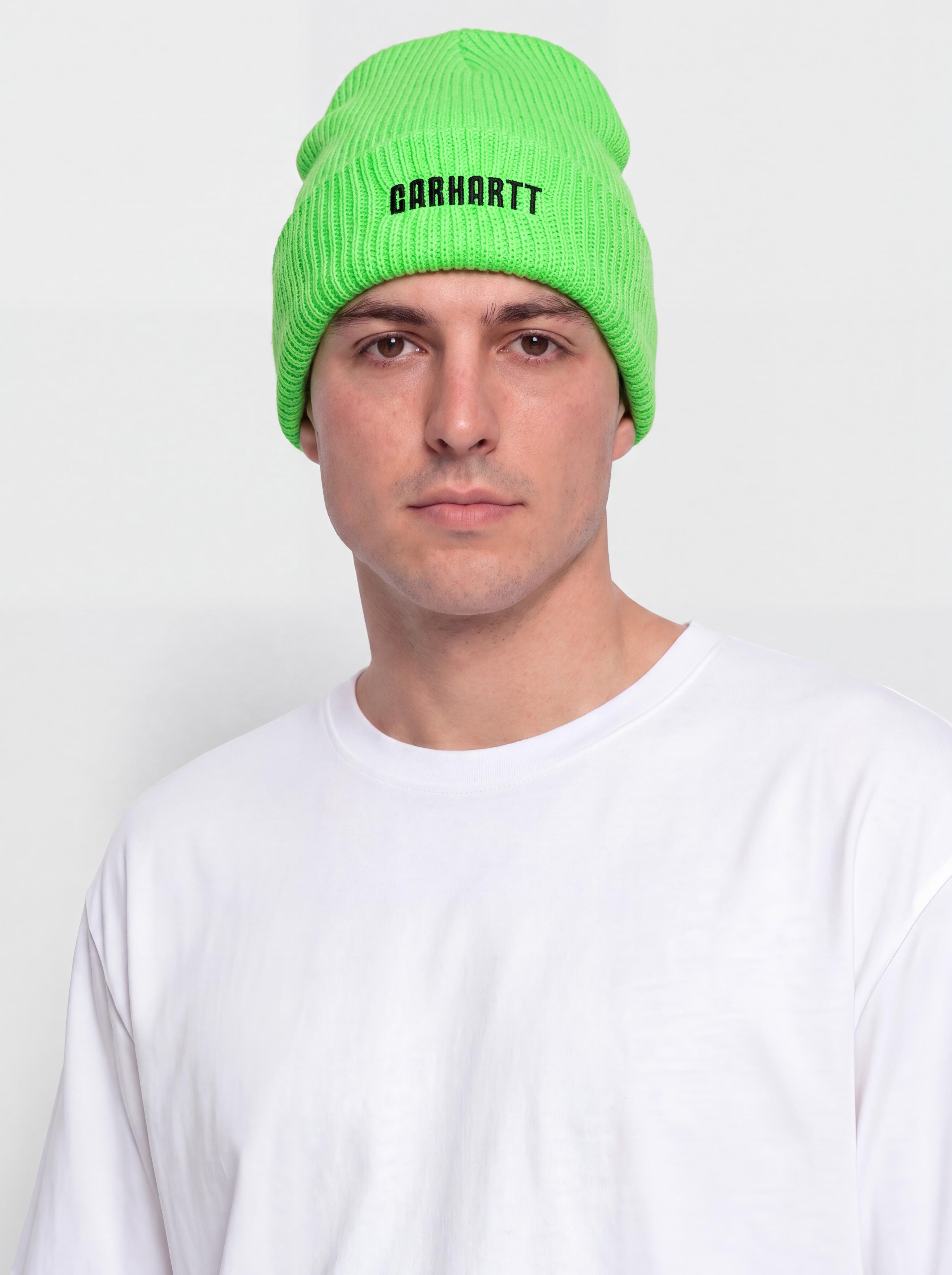 Čepice Carhartt WIP Industry (lumo green/black)