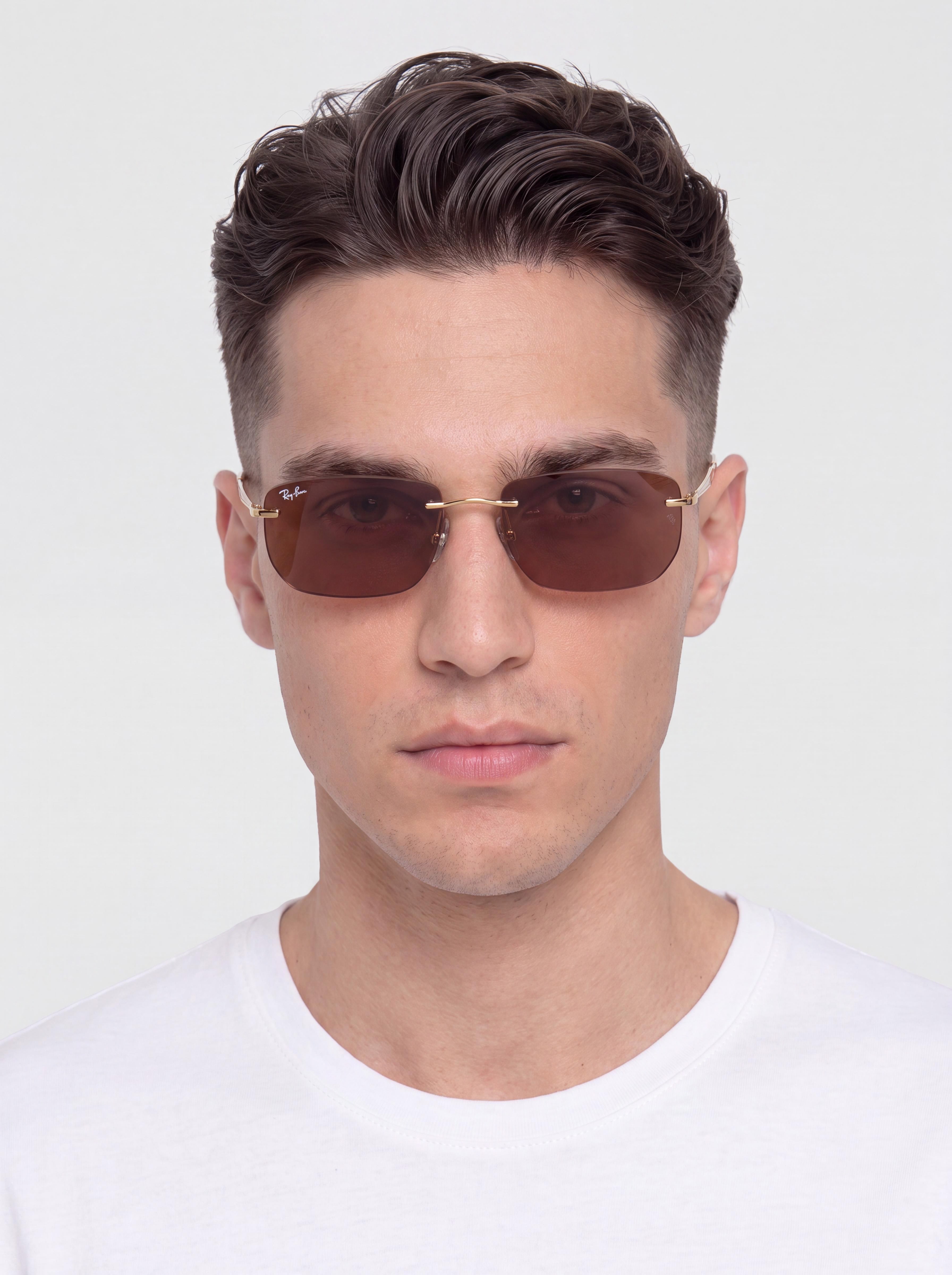 Sluneční brýle Ray-Ban Rb3768 (polerowany złoto arista/ciemnopurple i lustrzany red)