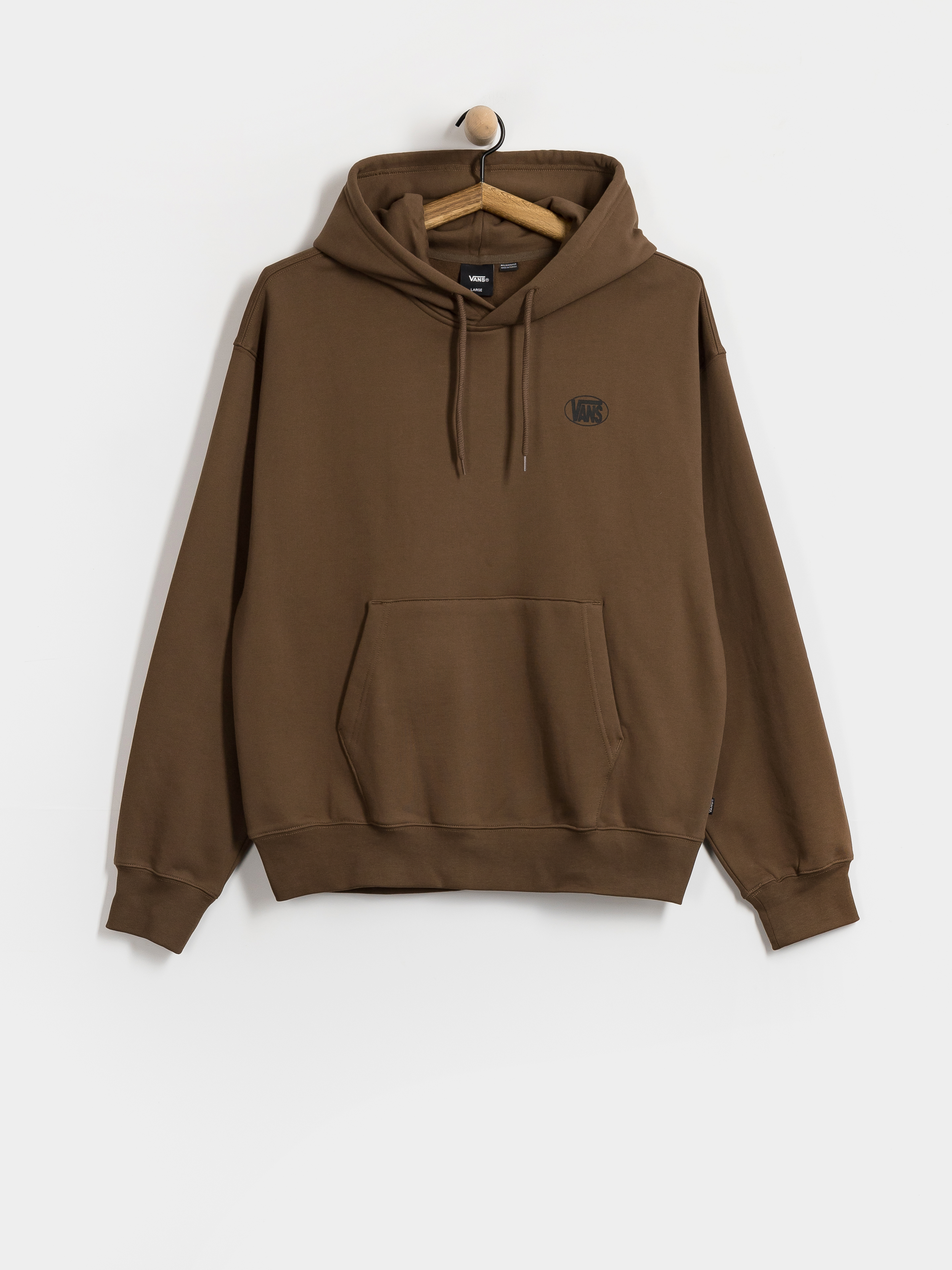 Mikina s kapucí Vans Oval Logo HD (vintage cocoa)
