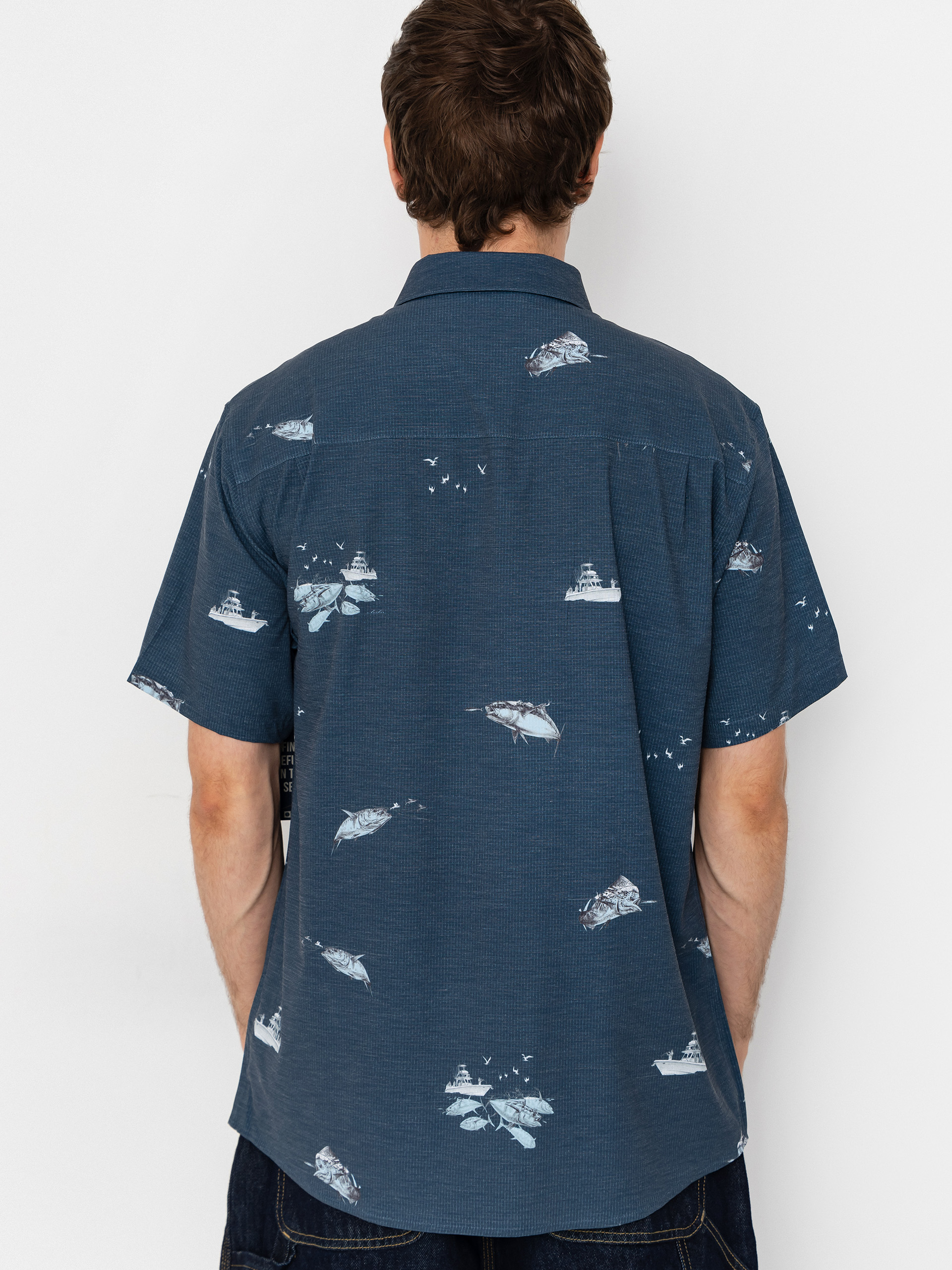 Košile Salty Crew Breezer Perf Button Up (midnight navy)