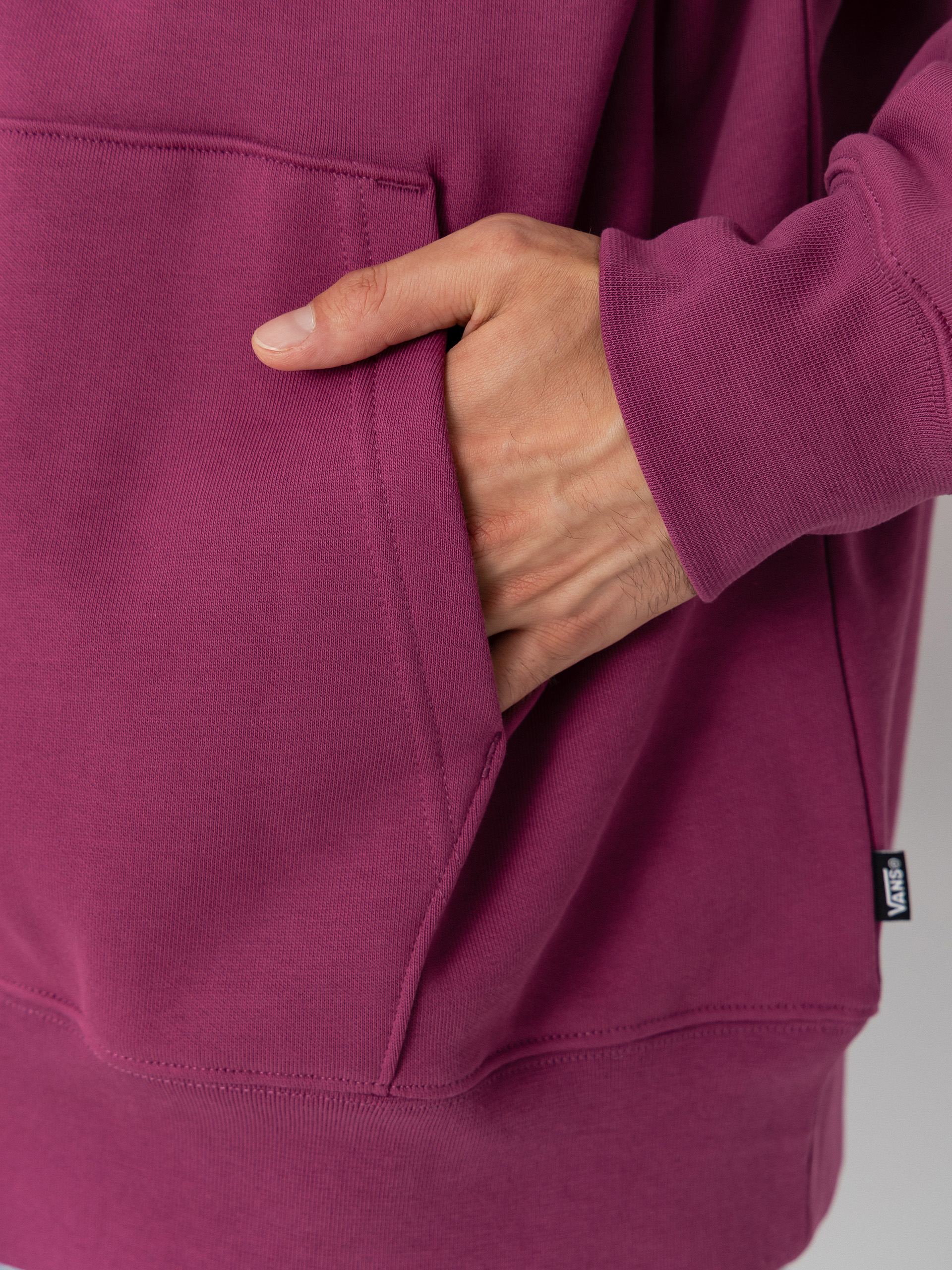 Mikina s kapucí Vans Left Chest HD (mystic mulberry)