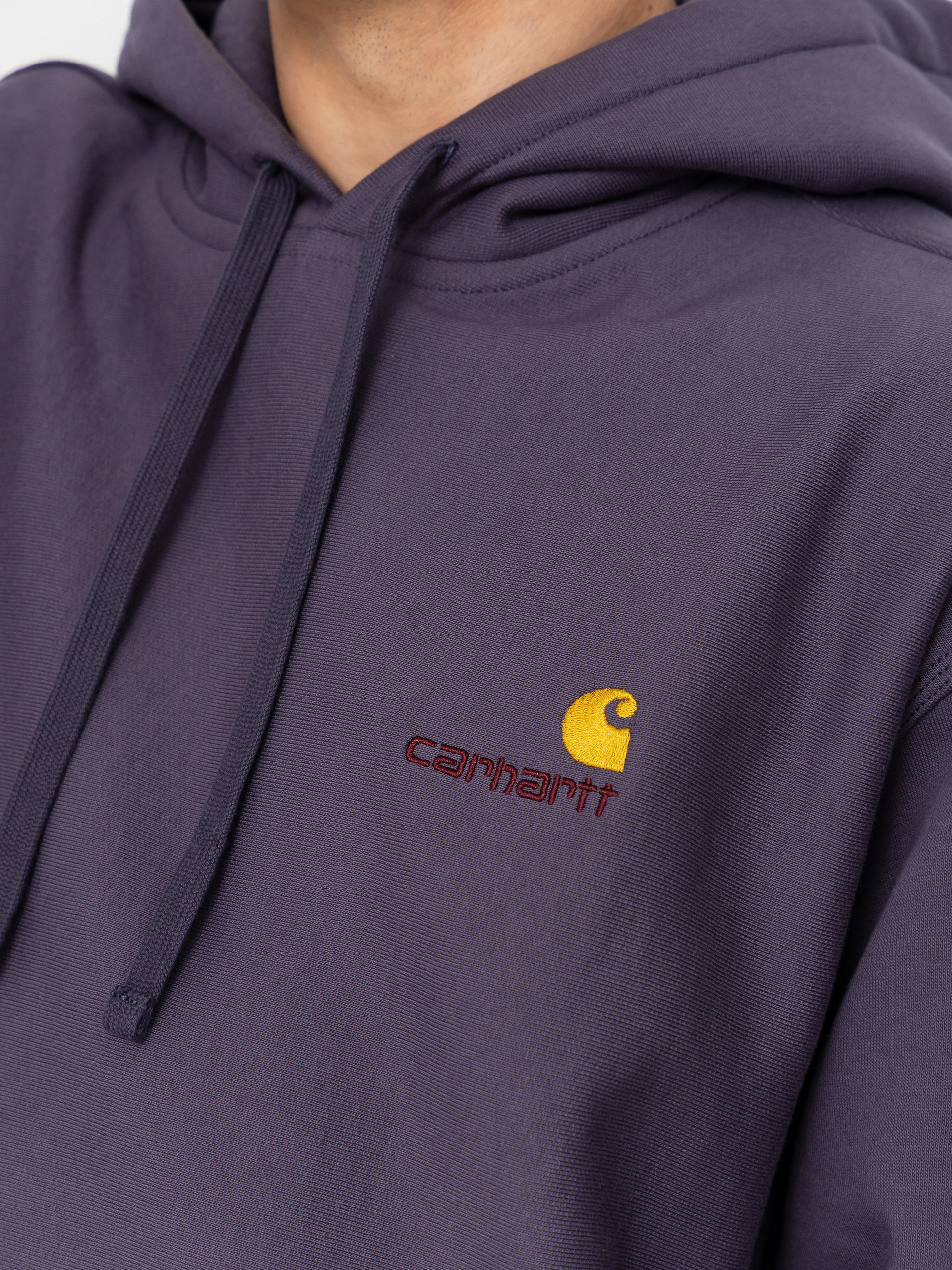 Mikina s kapucí Carhartt WIP American Script HD (shady purple)