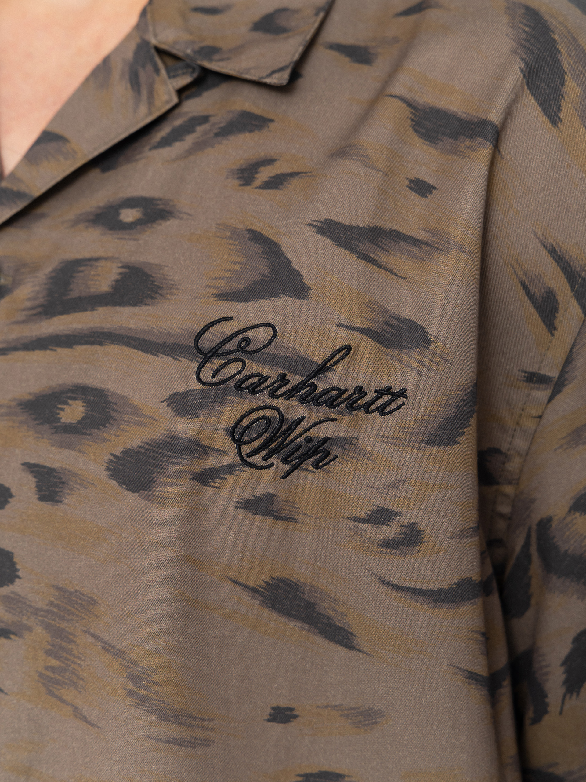 Košile Carhartt WIP Travon (duck feather print cypress/black)