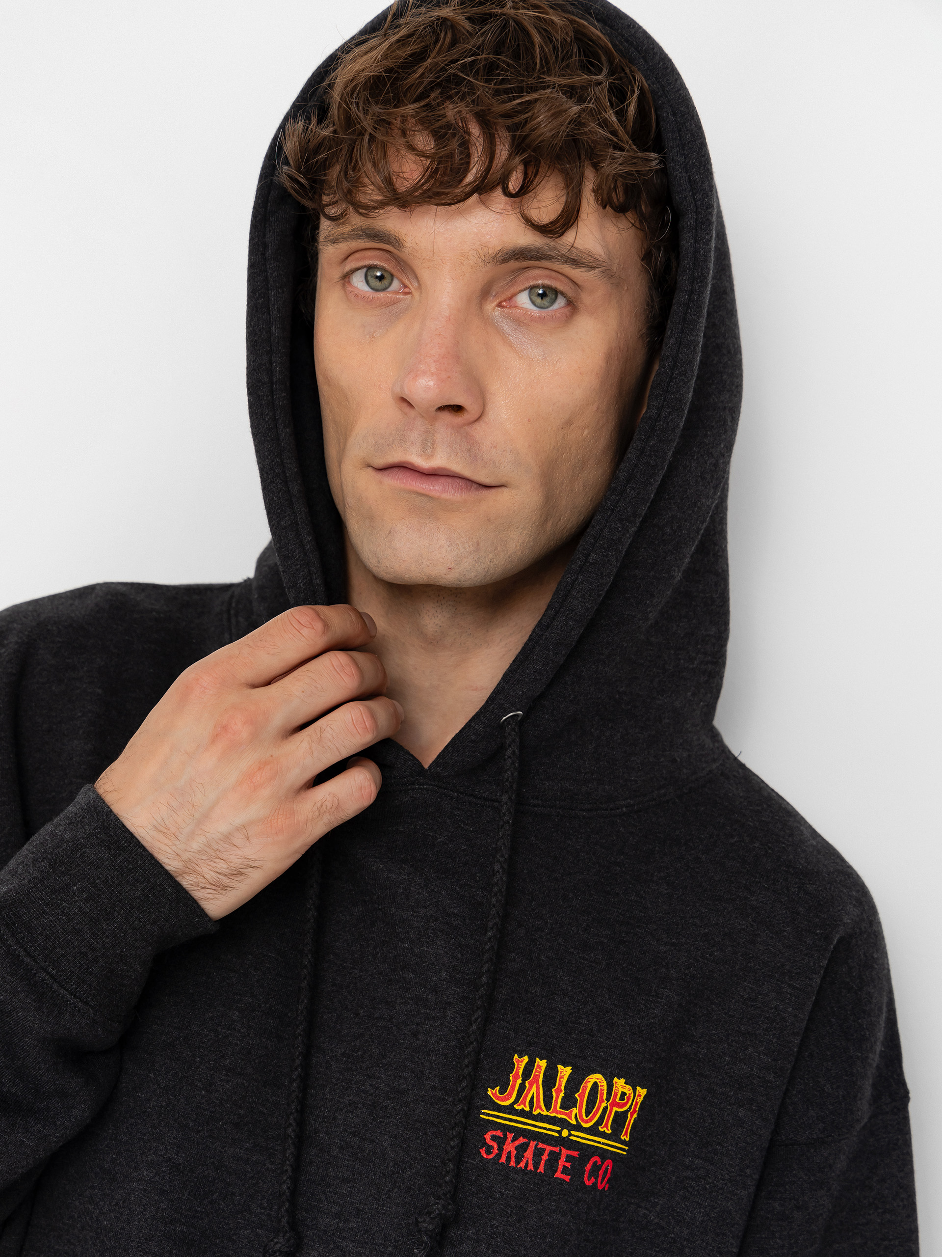 Mikina s kapucí Antihero Jalopi Returns HD (charcoal heather w/multi color prints)