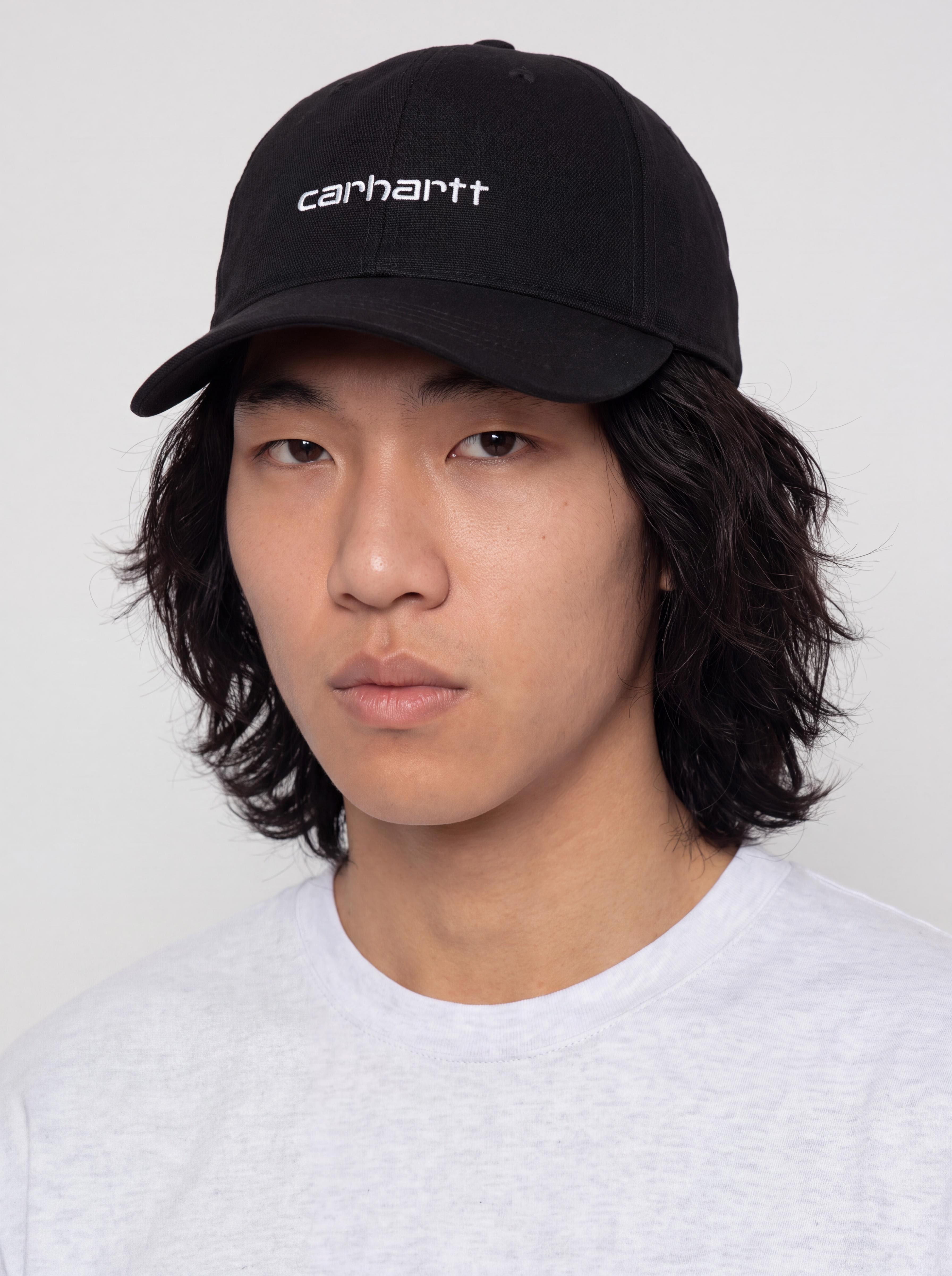 Kšiltovka  Carhartt WIP Canvas Script (black/white)