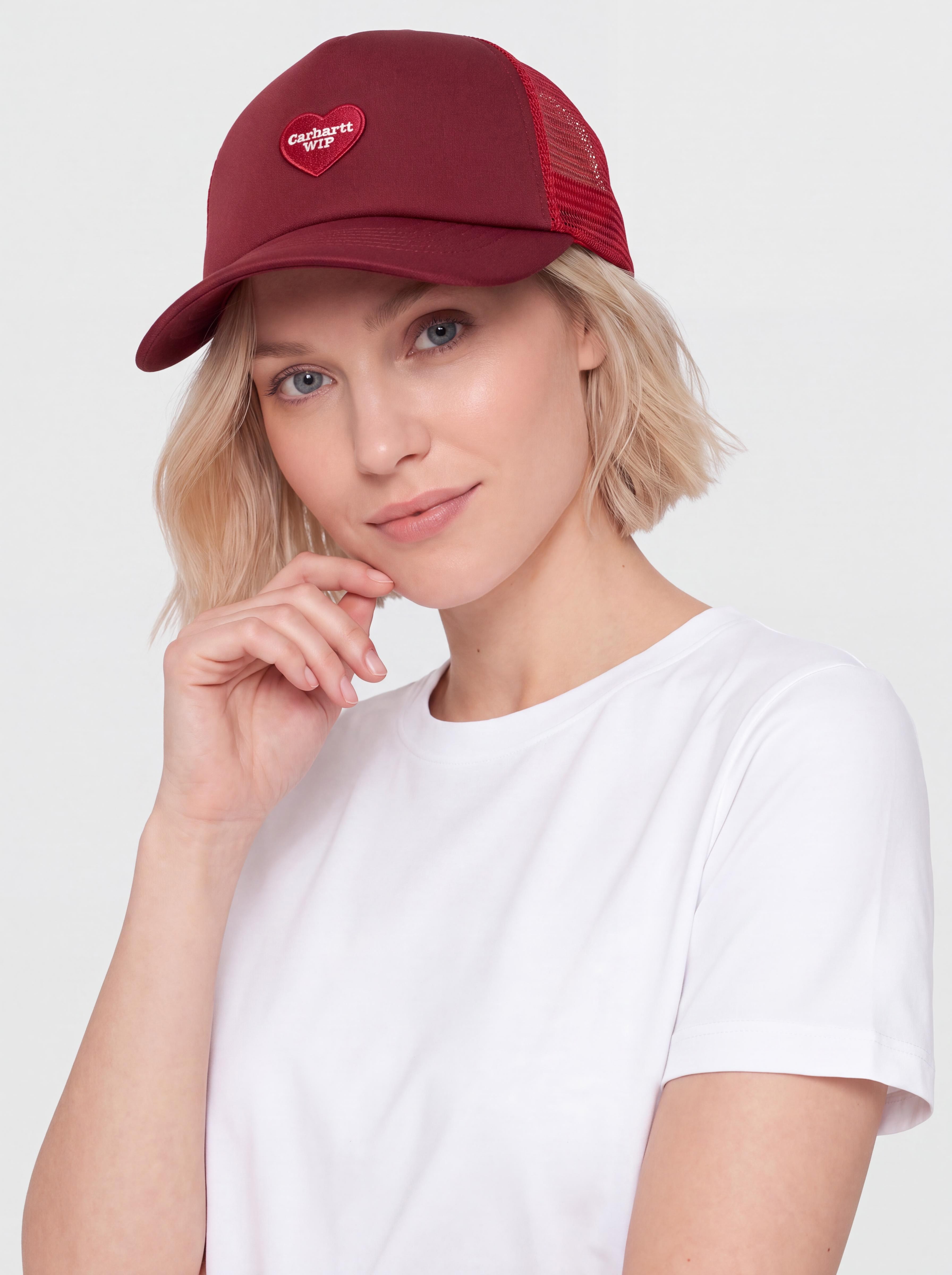 Kšiltovka  Carhartt WIP Heart Patch Trucker (scarlet)