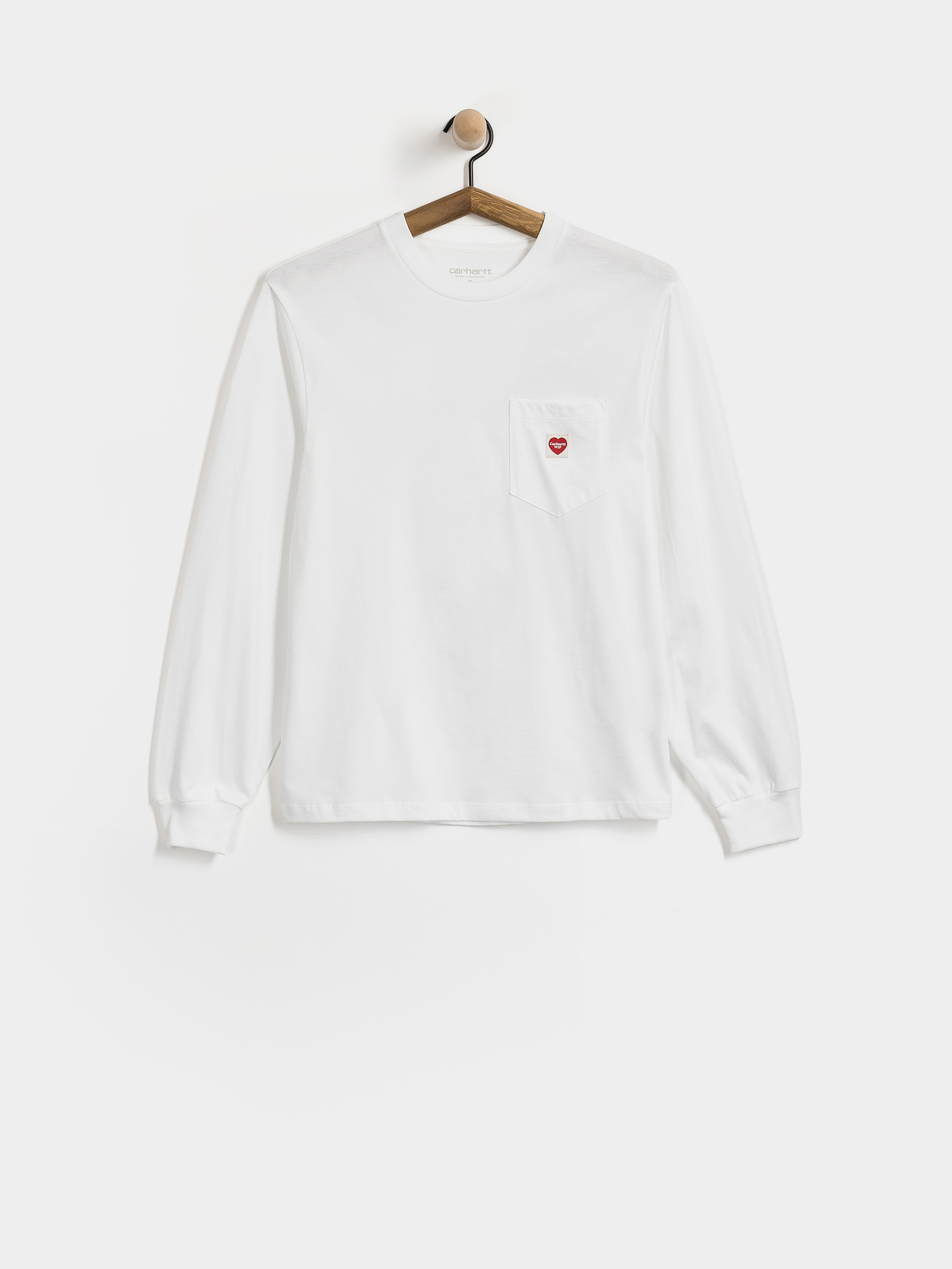 Triko Carhartt WIP Pocket Small Heart Wmn (white/red)
