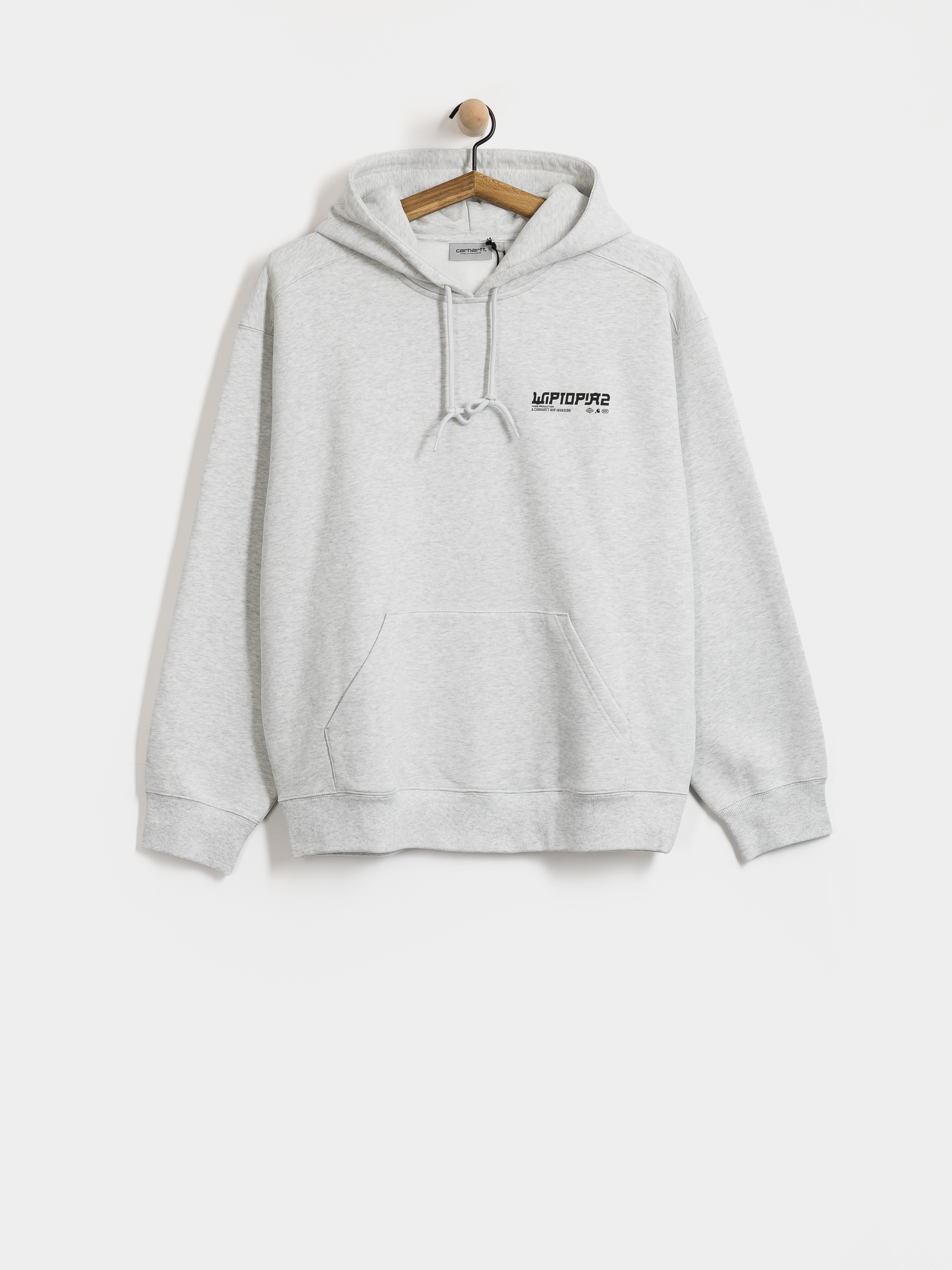 Mikina s kapucí Carhartt WIP Wiptopia II HD (ash heather)