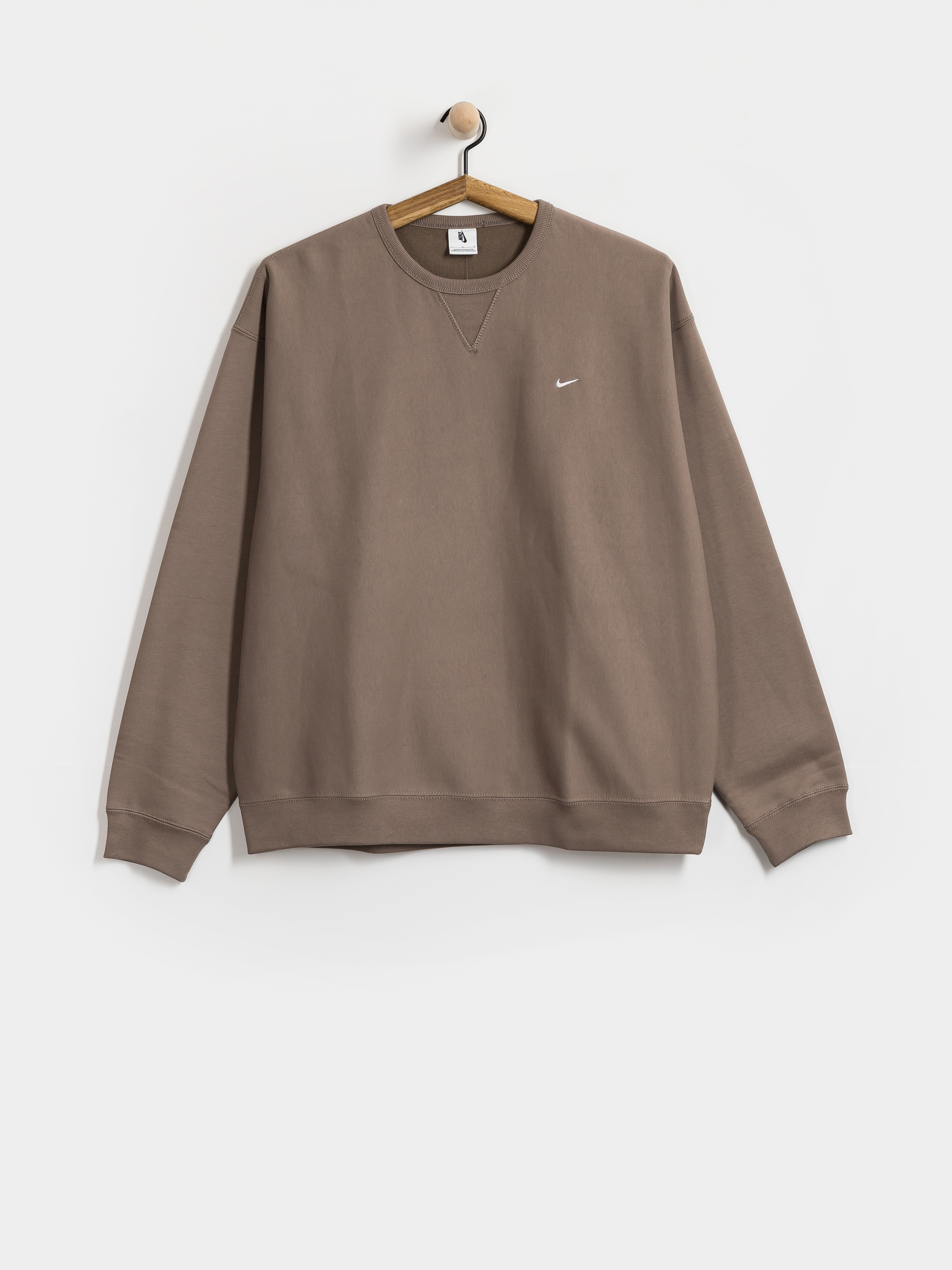 Mikina Nike SB Solo Swoosh (mink brown/white)