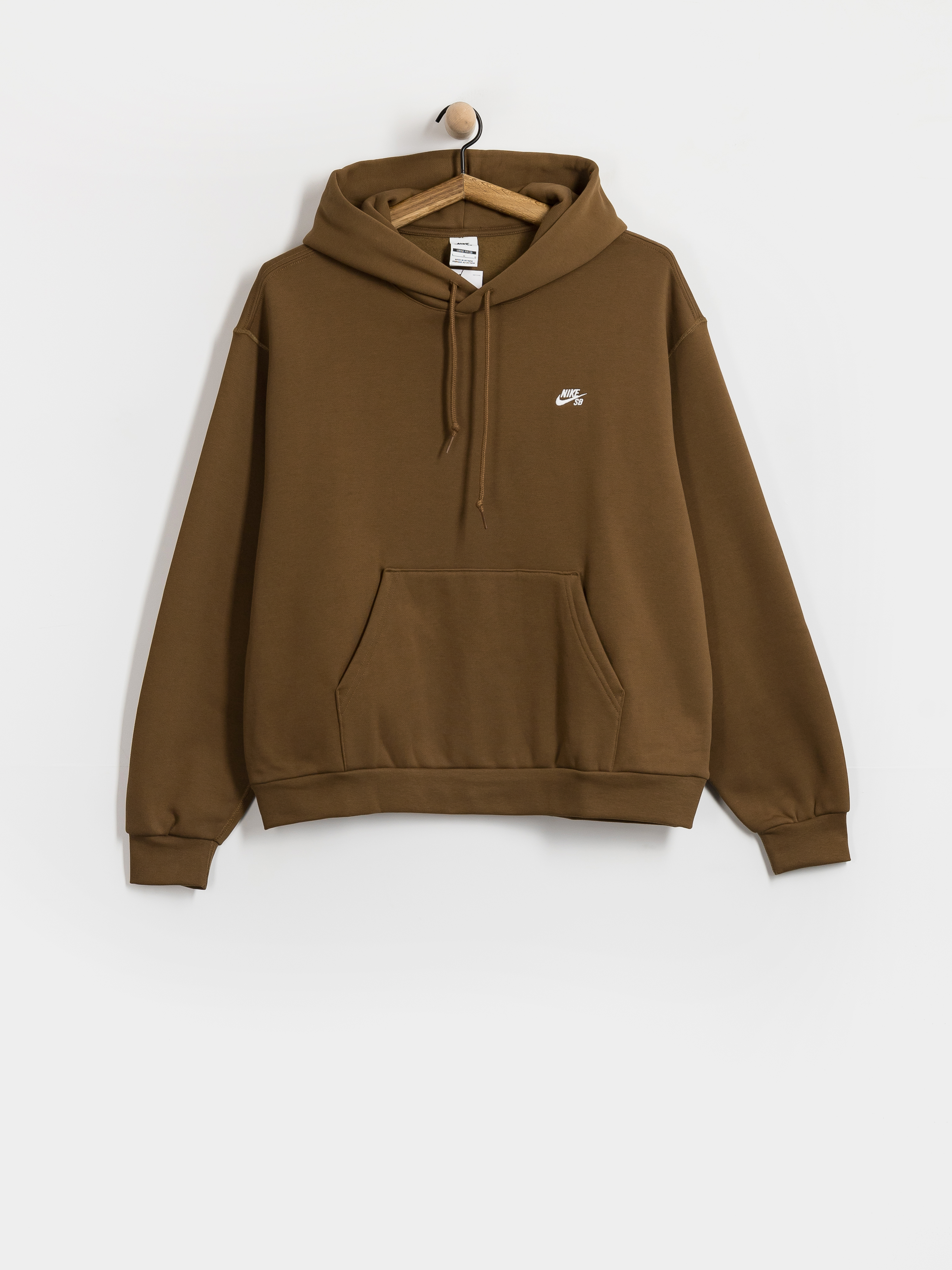 Mikina s kapucí Nike SB Essential Logo HD (mosswood brown/white)