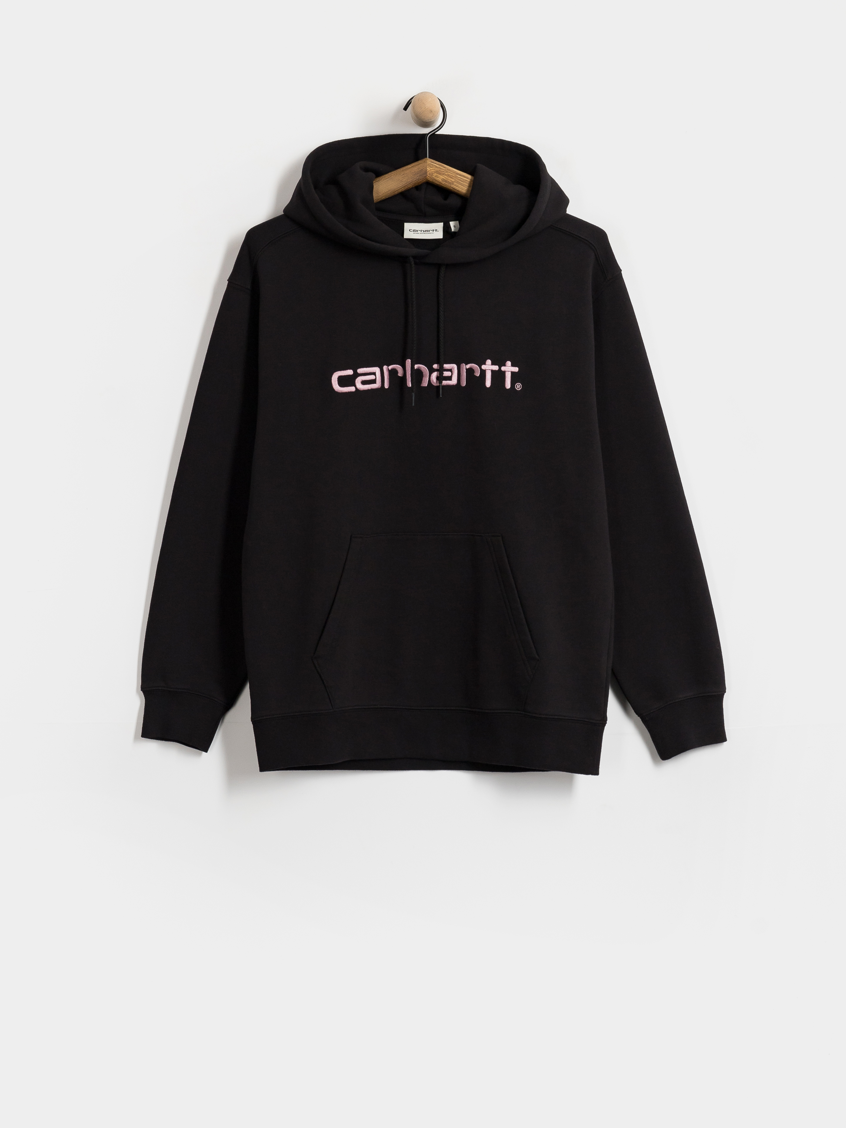 Mikina s kapucu00ed Carhartt WIP Carhartt HD Wmn (black/hortensia)