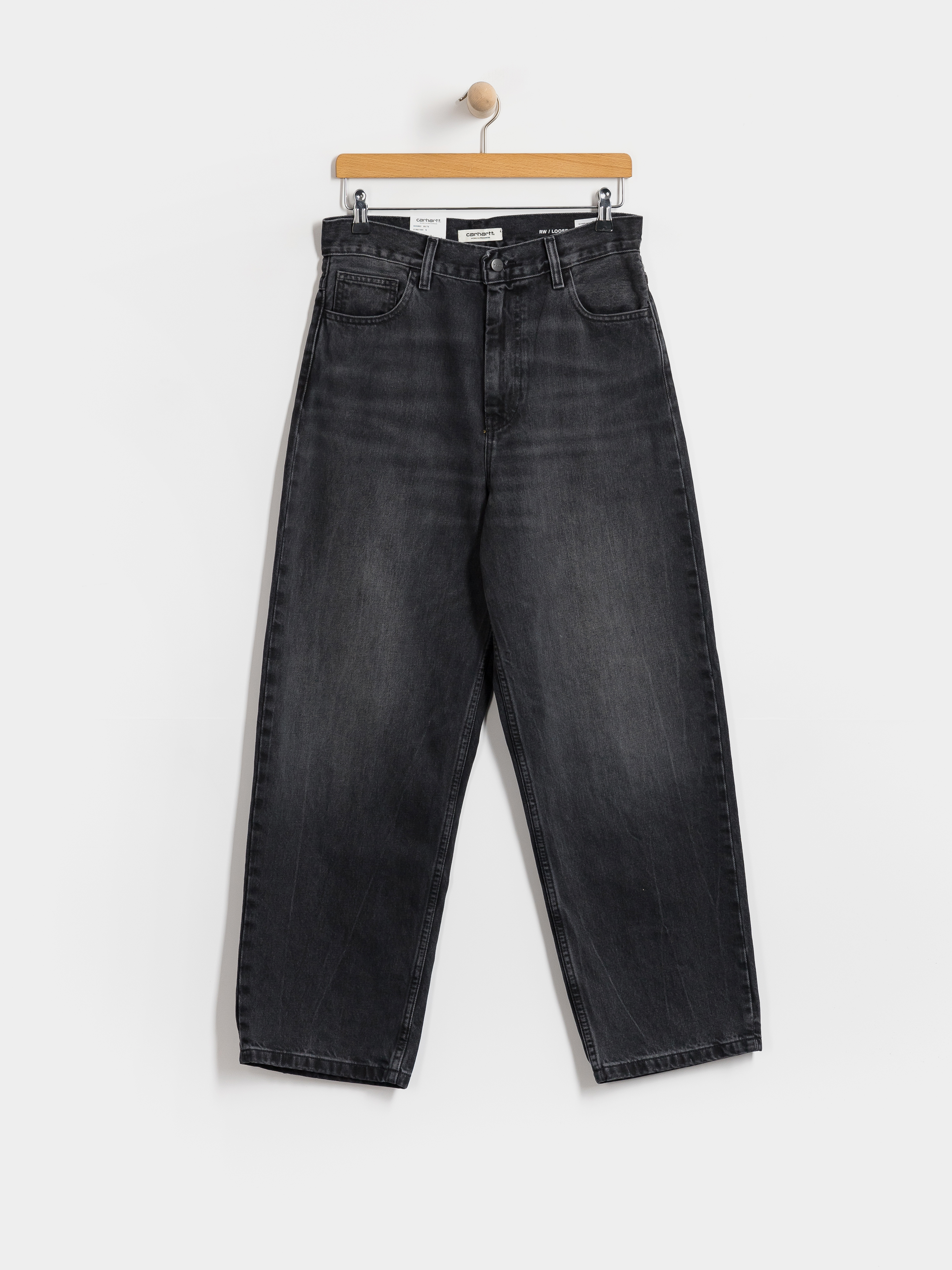 Kalhoty Carhartt WIP Brandon Wmn (black/marble used wash)