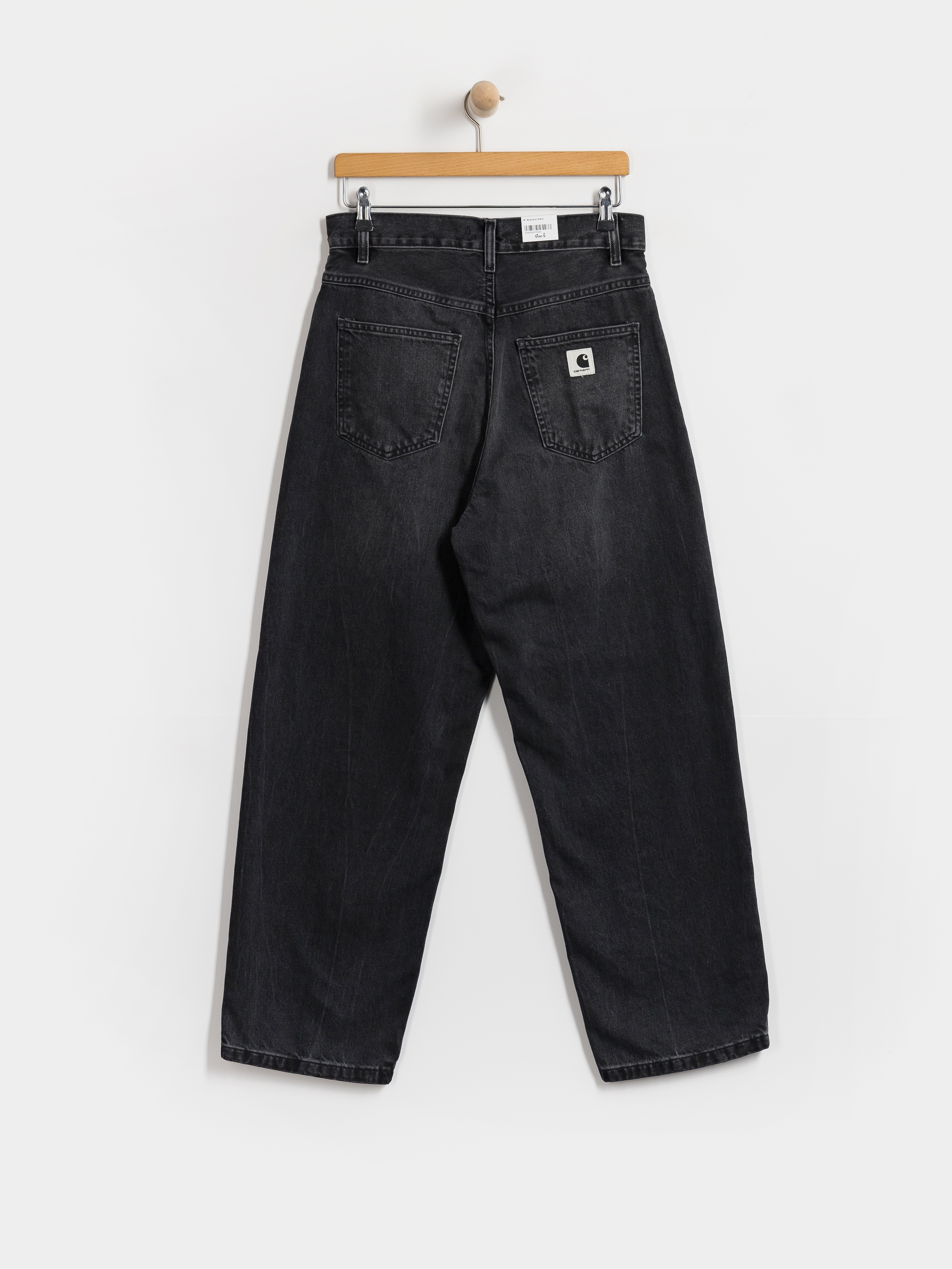 Kalhoty Carhartt WIP Brandon Wmn (black/marble used wash)