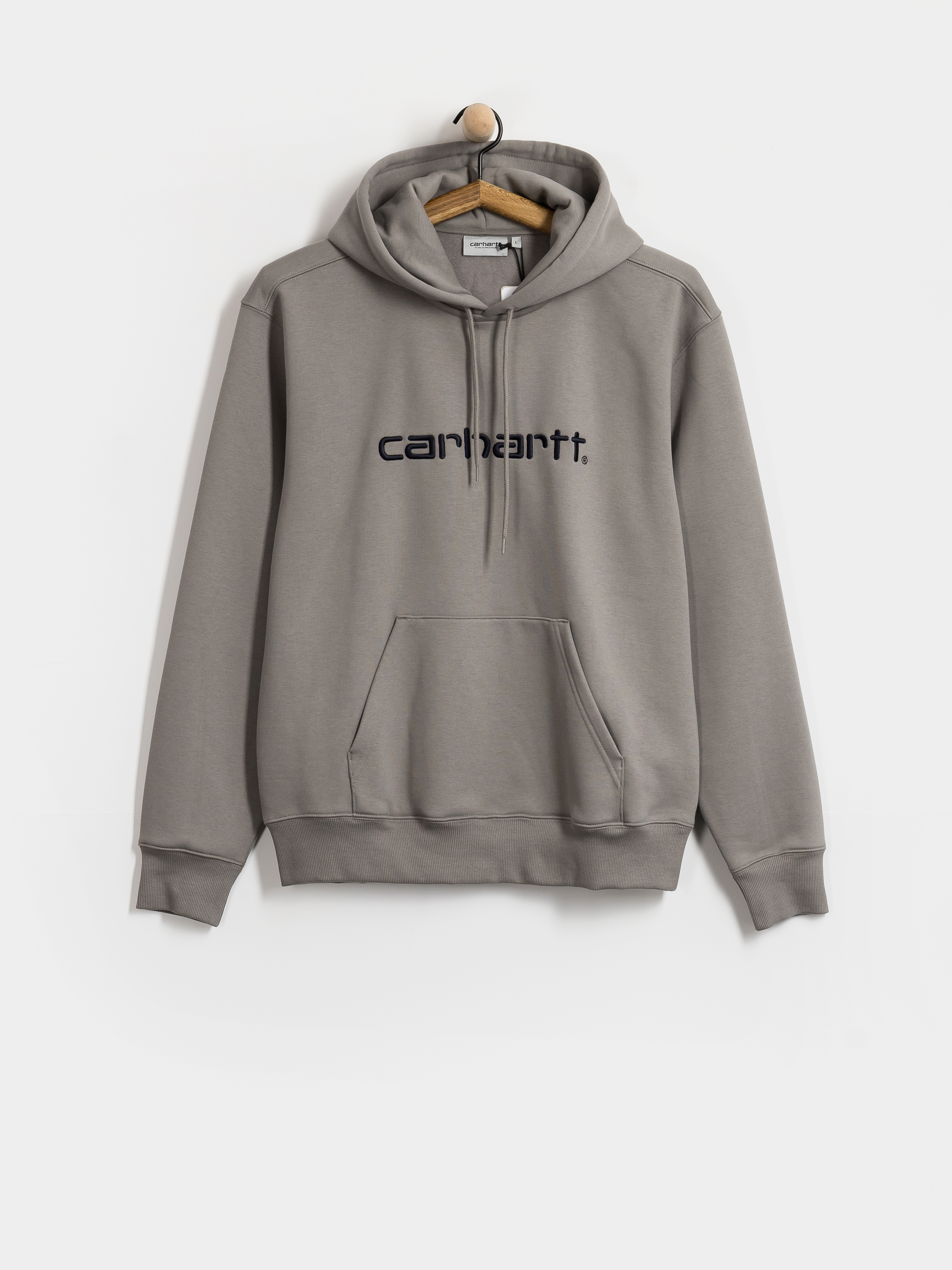 Mikina s kapucí Carhartt WIP Carhartt HD (shady grey/dark navy)