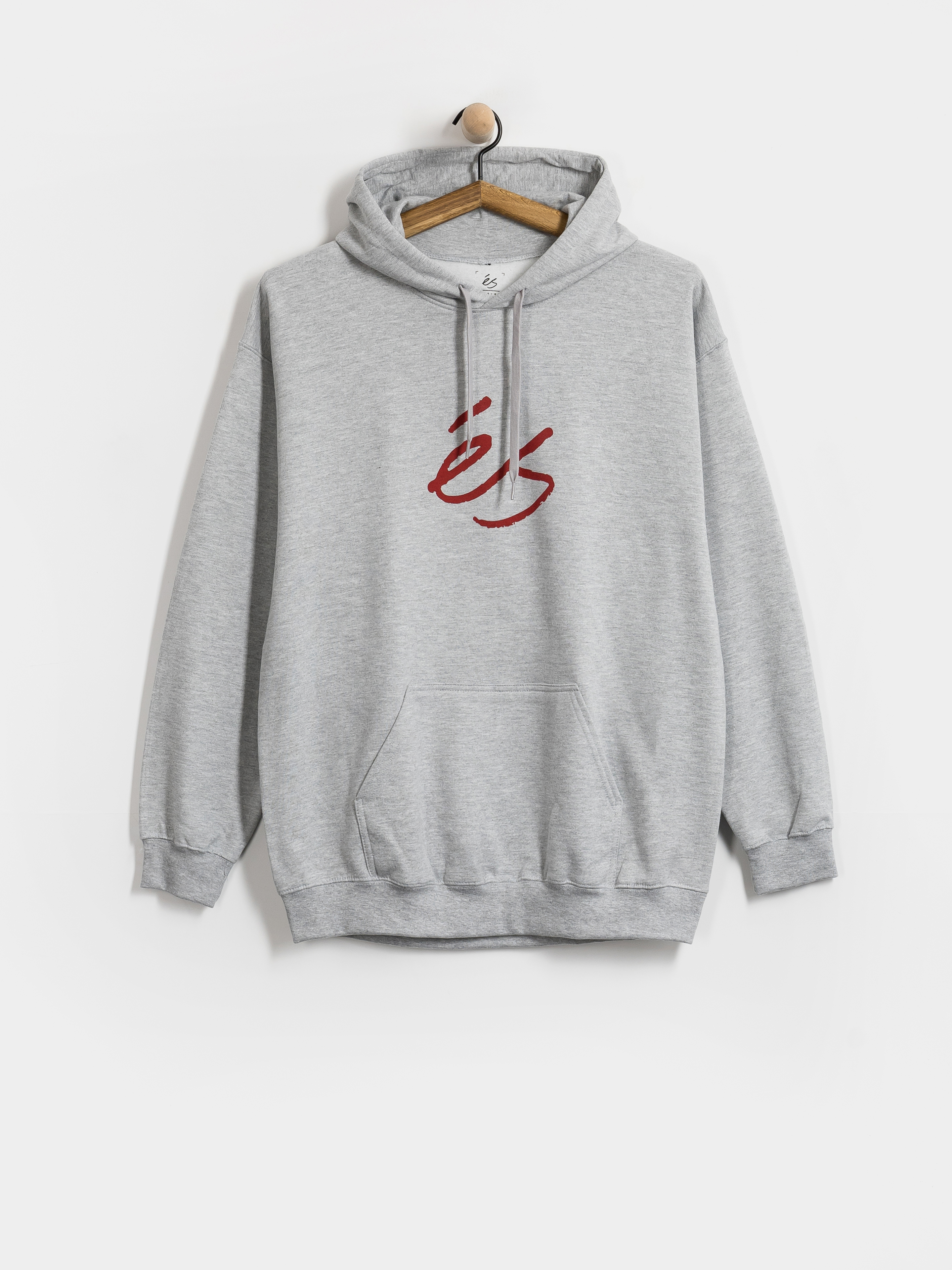 Mikina s kapucí eS Script HD (grey/red)