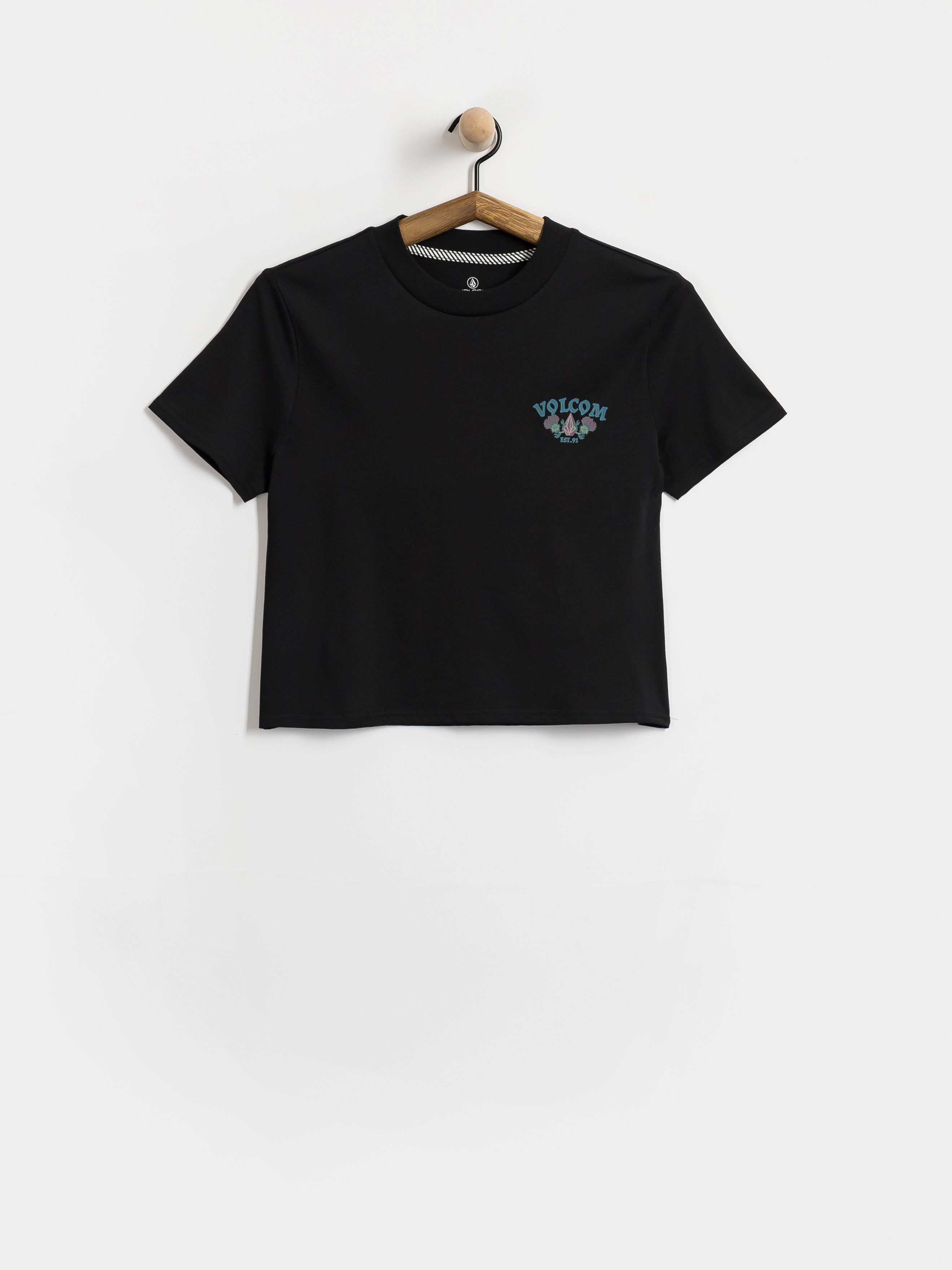 Tričko Volcom Dial Crop Wmn (black)
