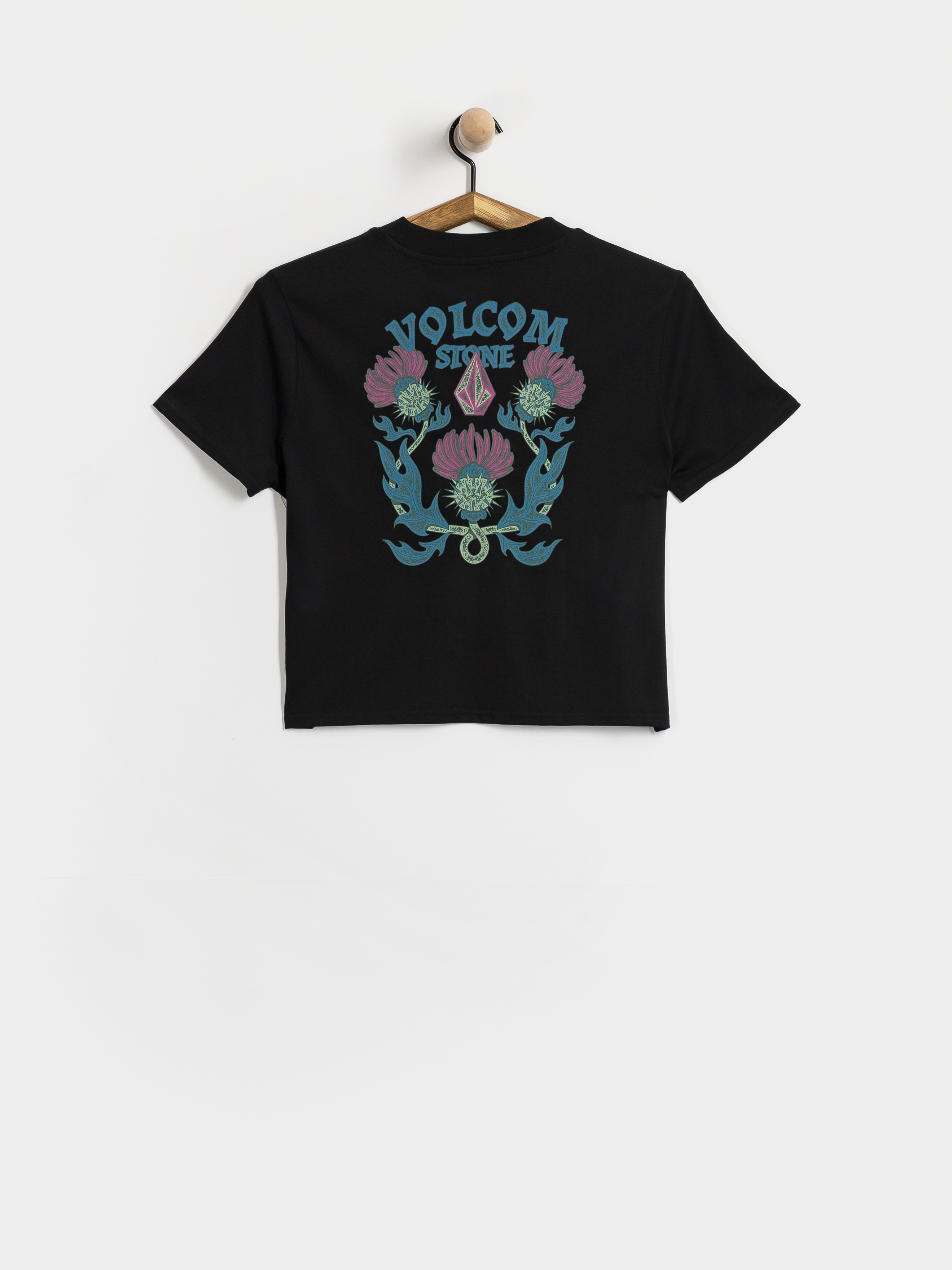 Tričko Volcom Dial Crop Wmn (black)