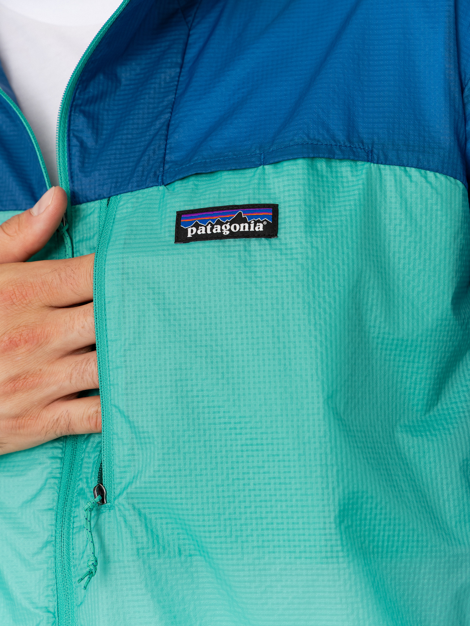 Bunda Patagonia Houdini Stash 1/2 Zip (aqua stone)
