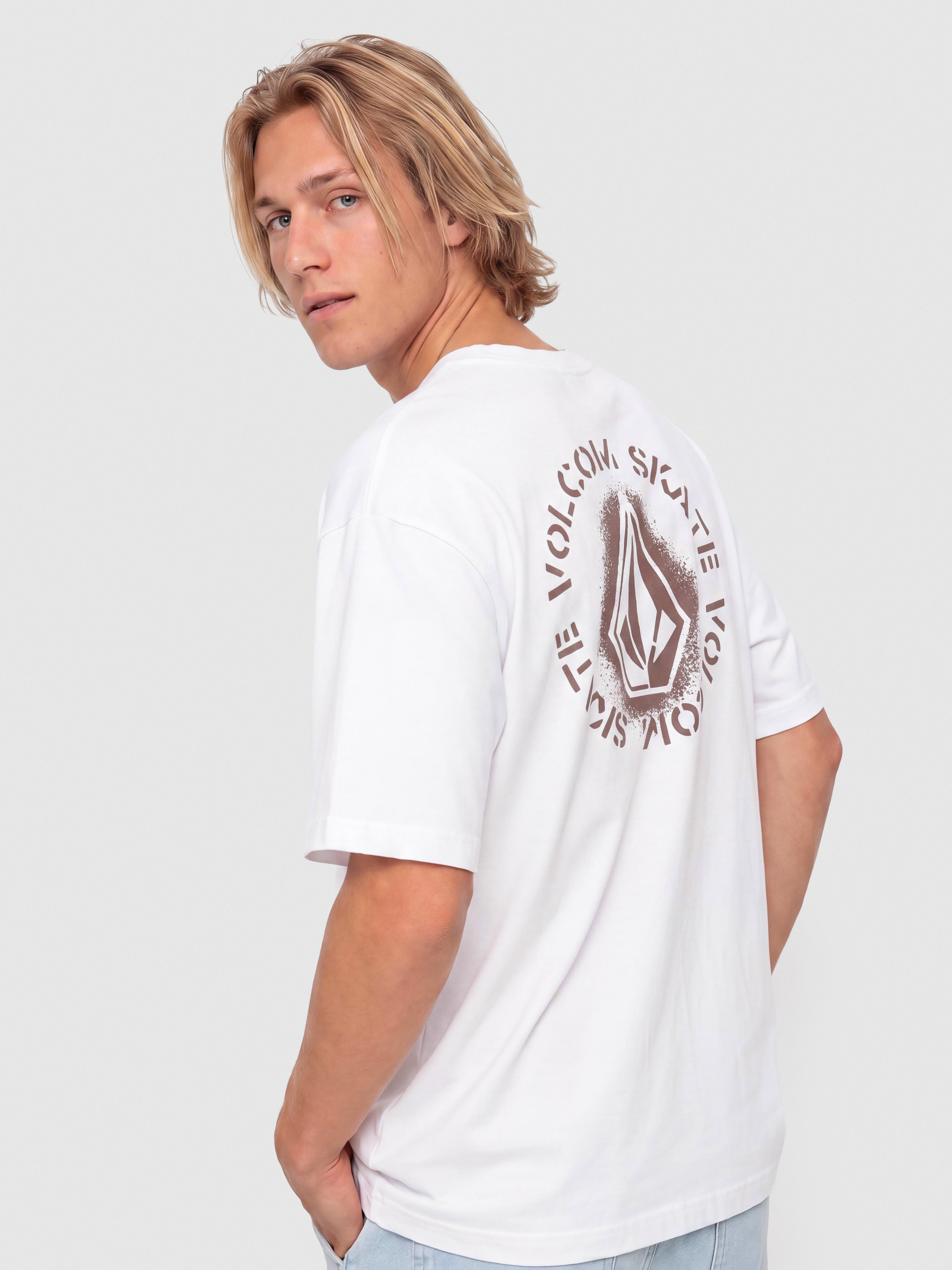 Tričko Volcom Skidder (white)