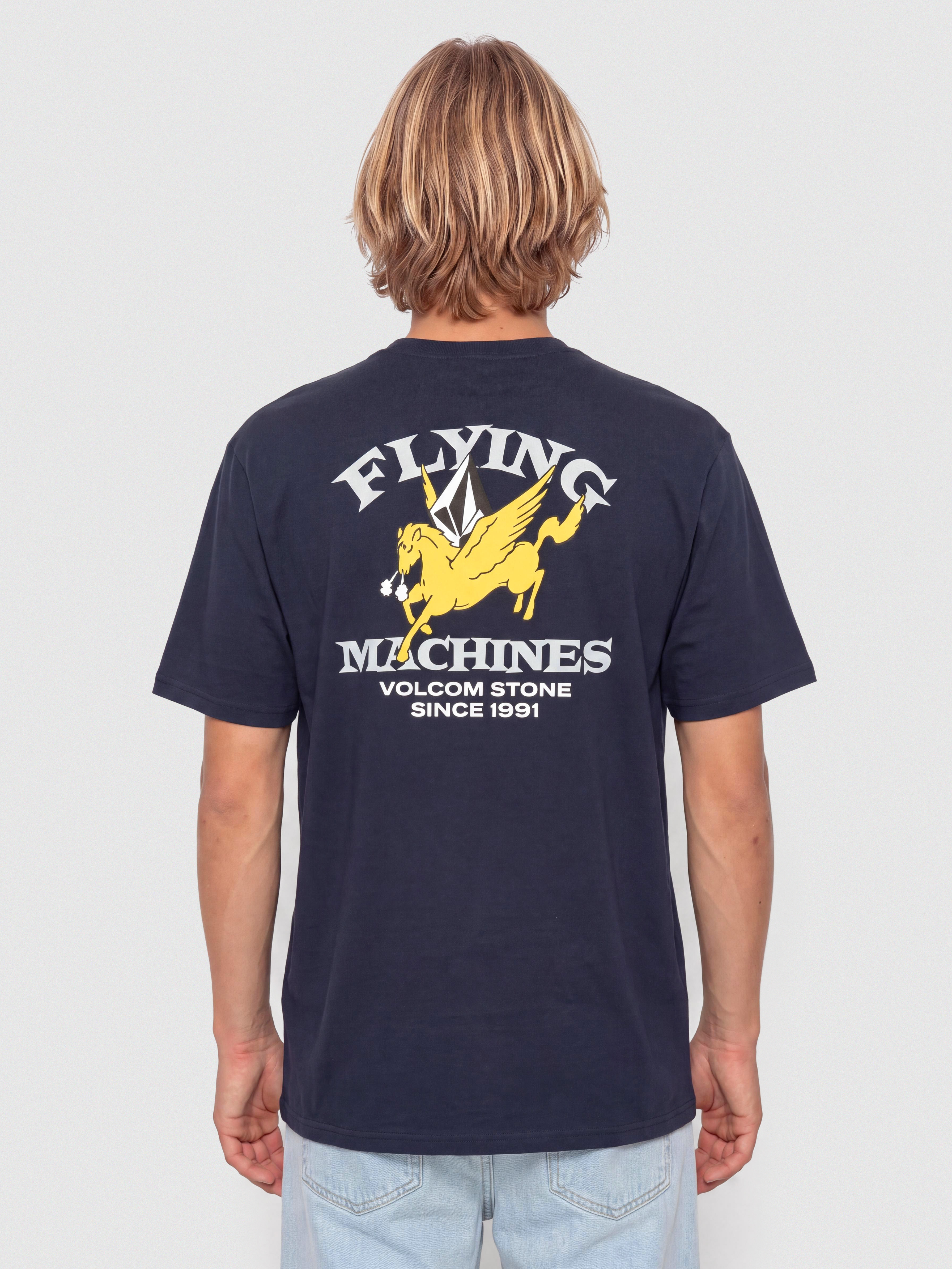 Tričko Volcom Flying Machine (marine)