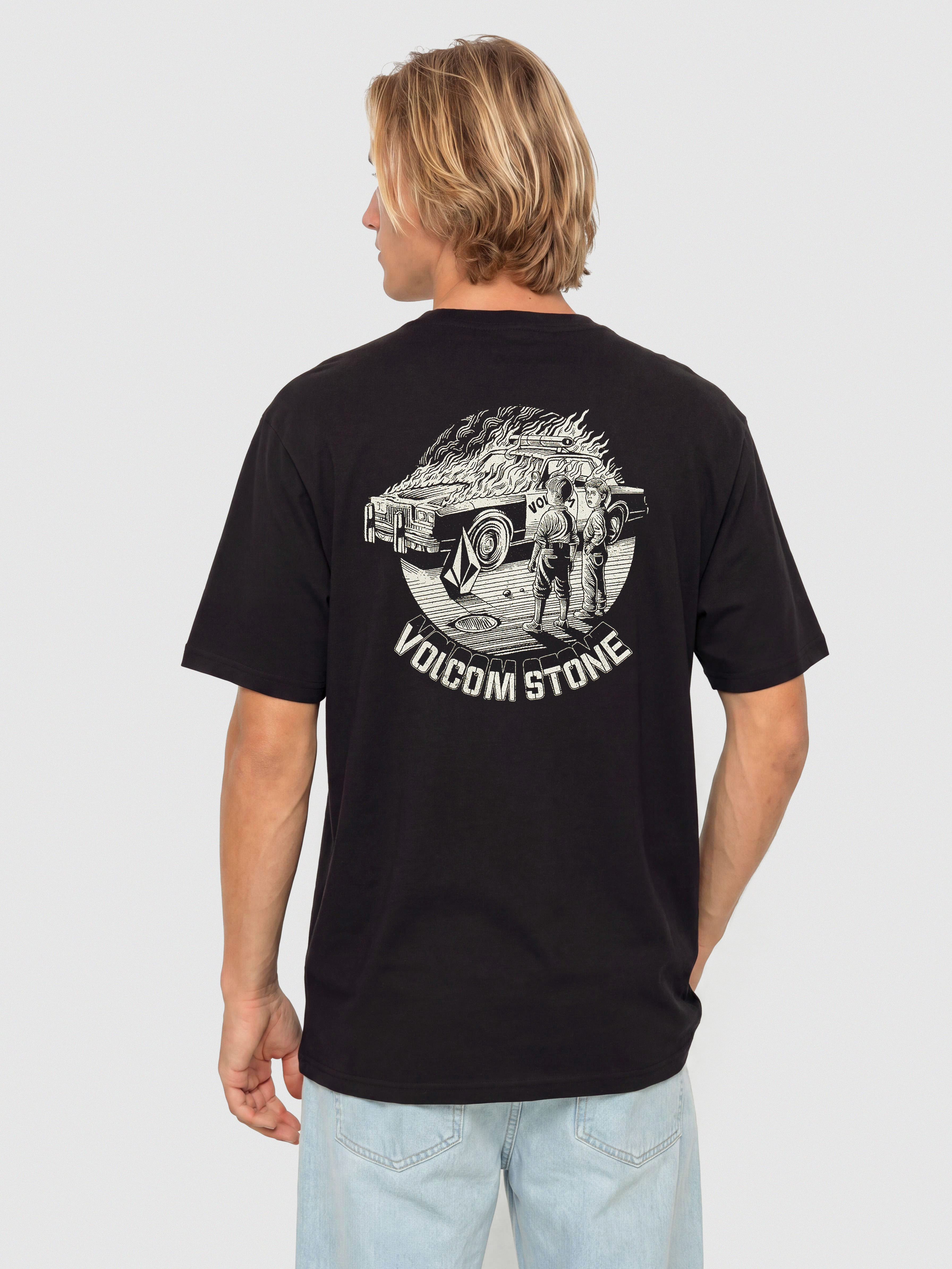 Tričko Volcom Firecar (black)