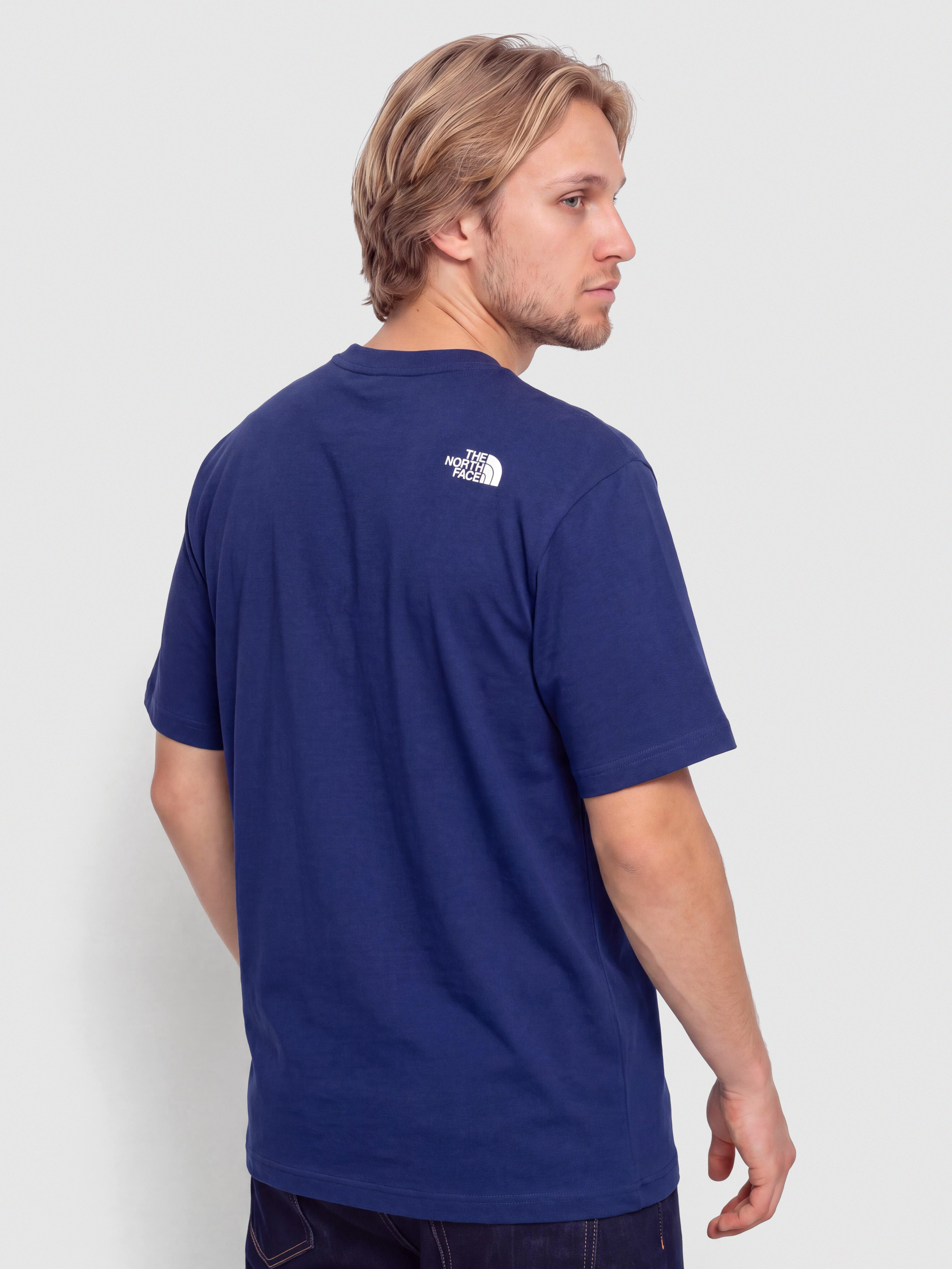 Tričko The North Face Explorer Badges Relaxed (bold blue)