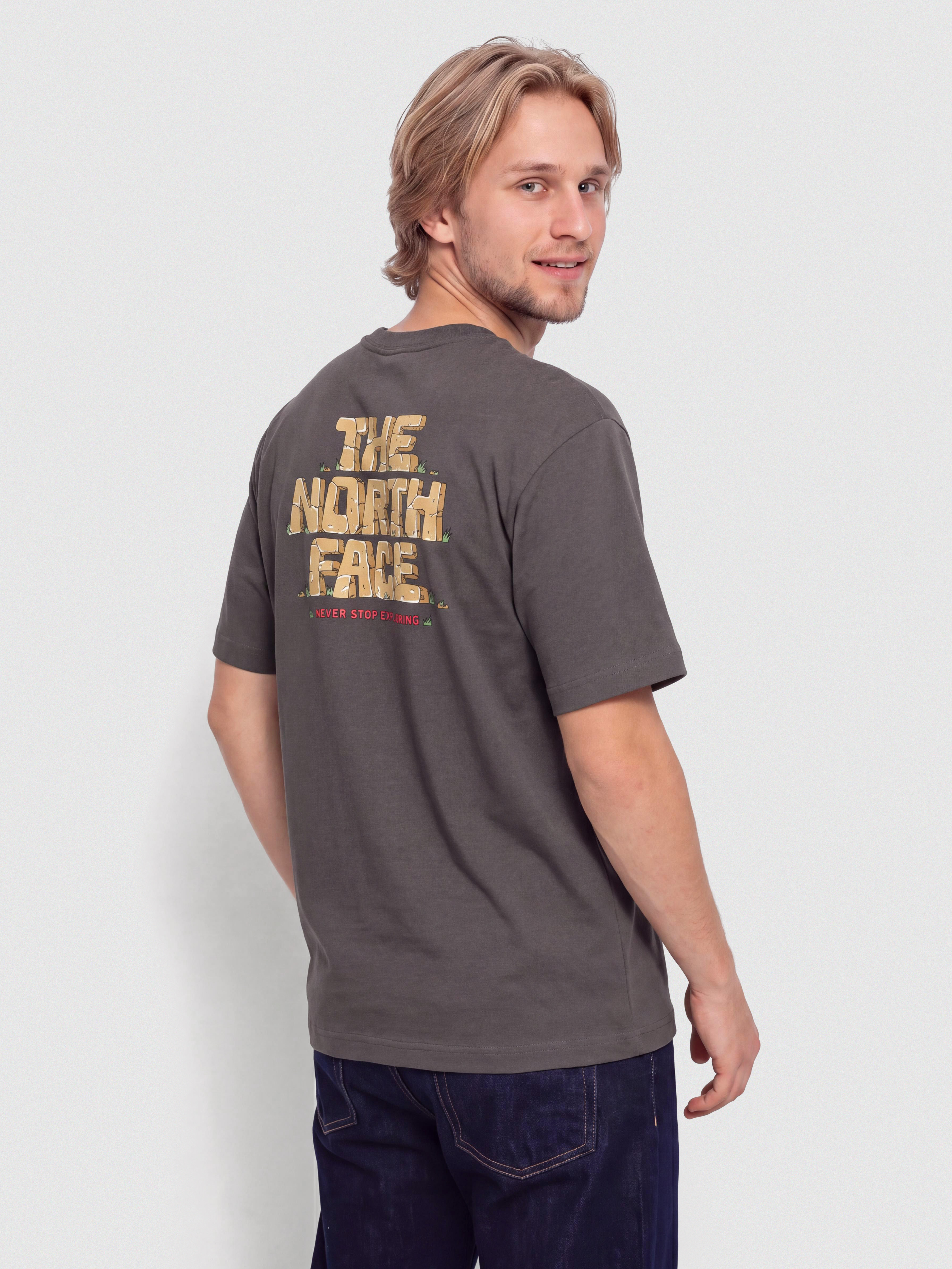 Tričko The North Face Stone Logo Relaxed (anthracite grey)