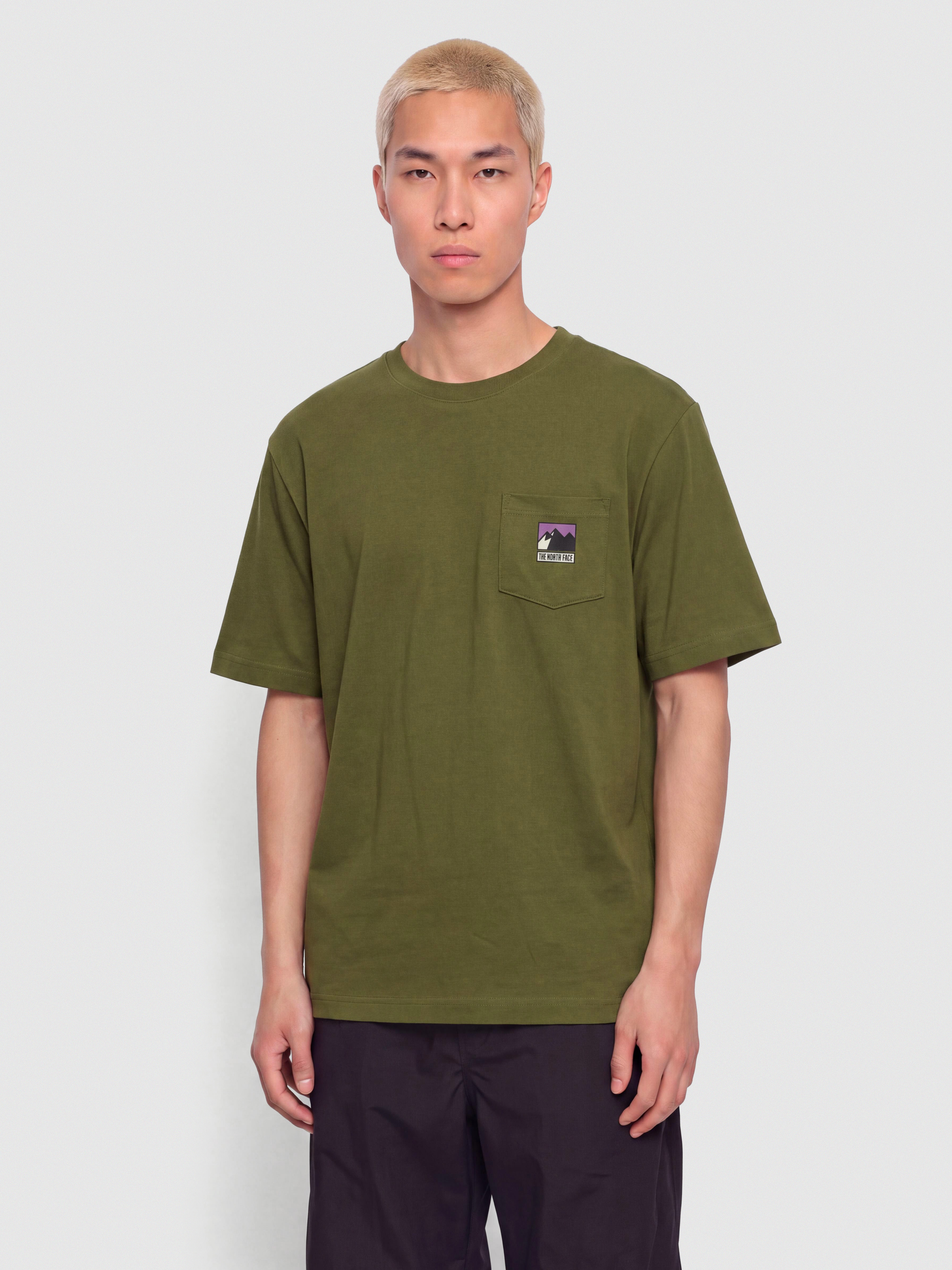Tričko The North Face Mountain Logo Relaxed (woodland green)