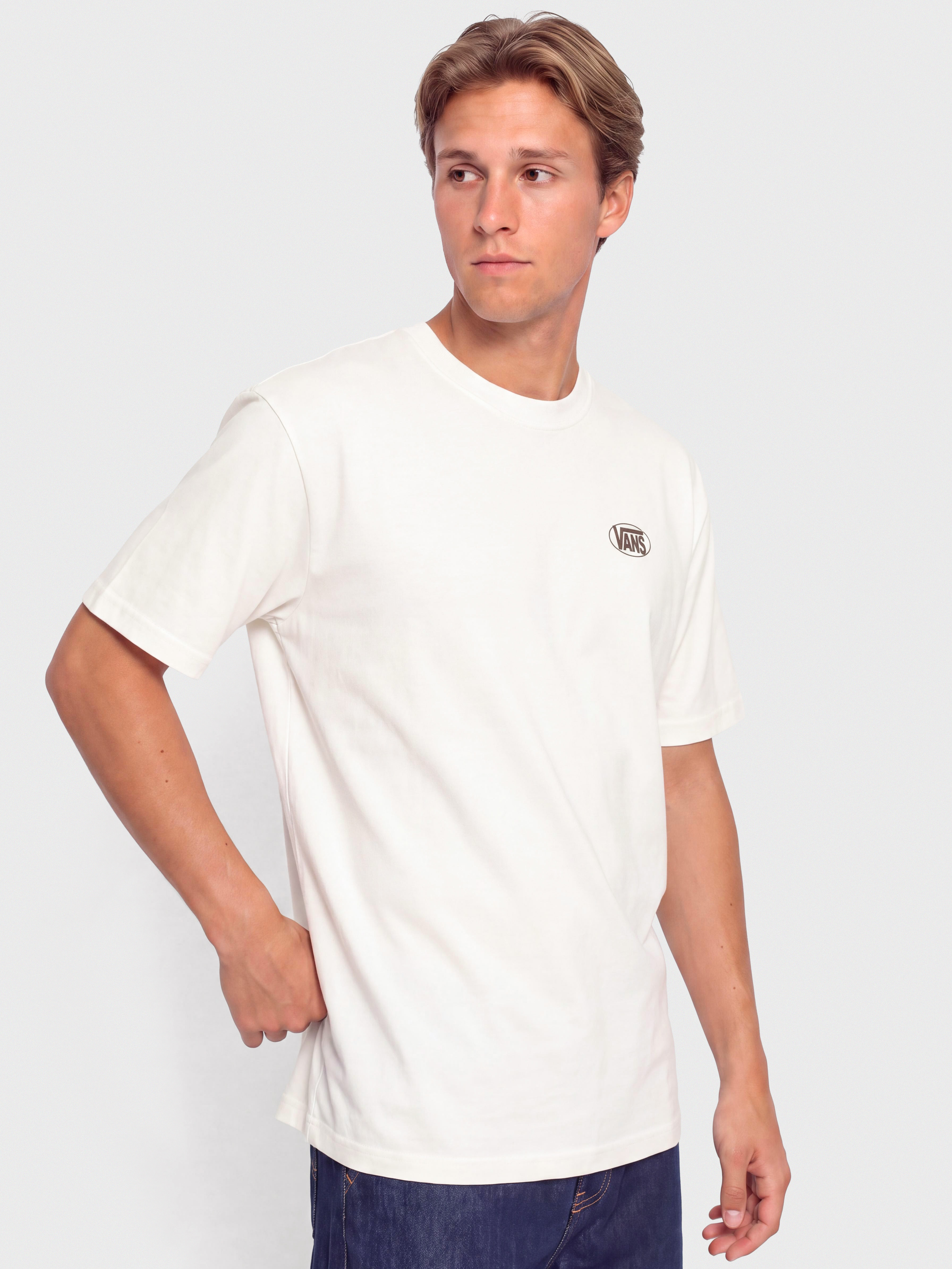 Tričko Vans Oval Logo Loose (marshmallow)