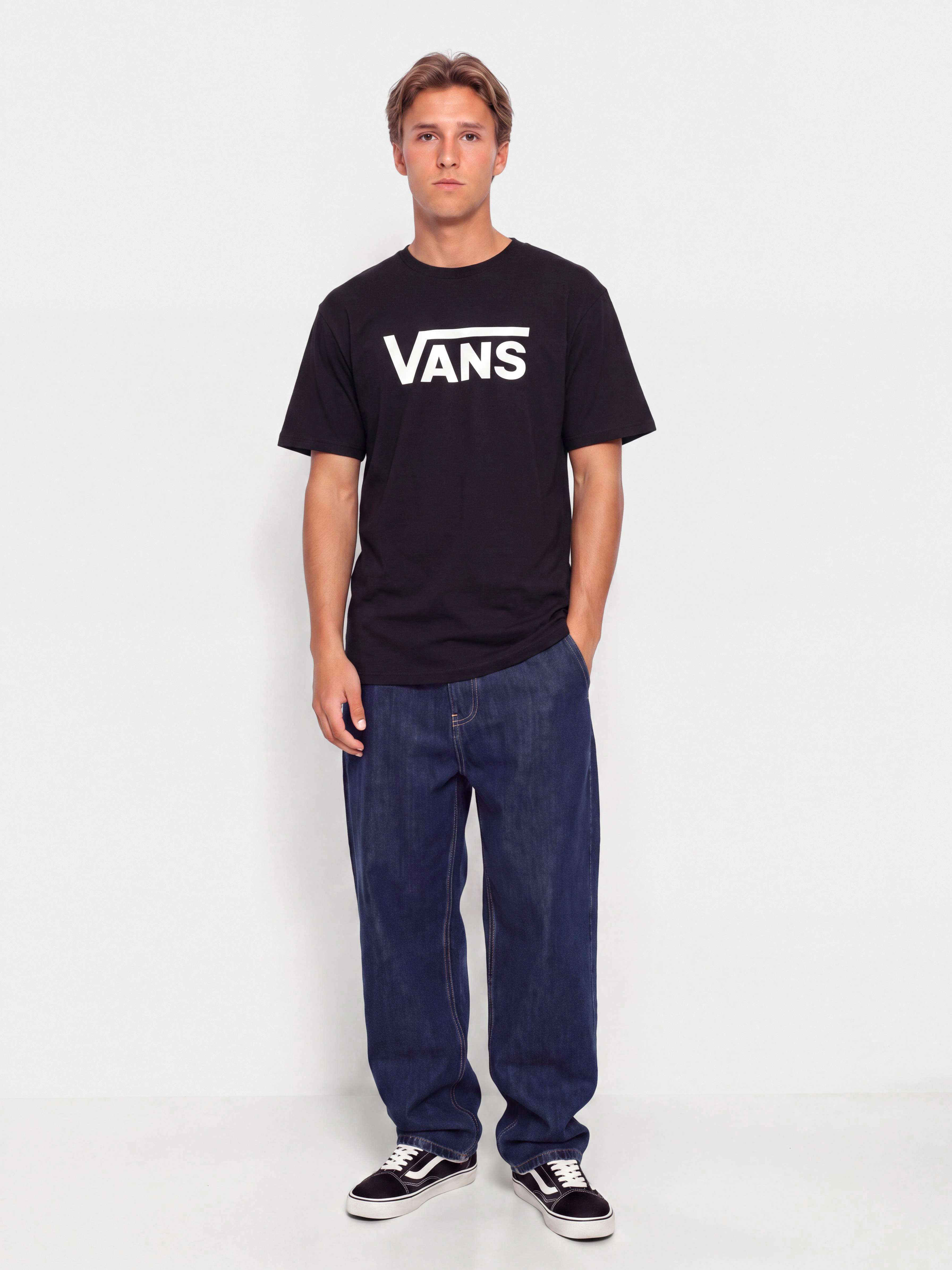 Tričko Vans Classic Drop V (black/white)