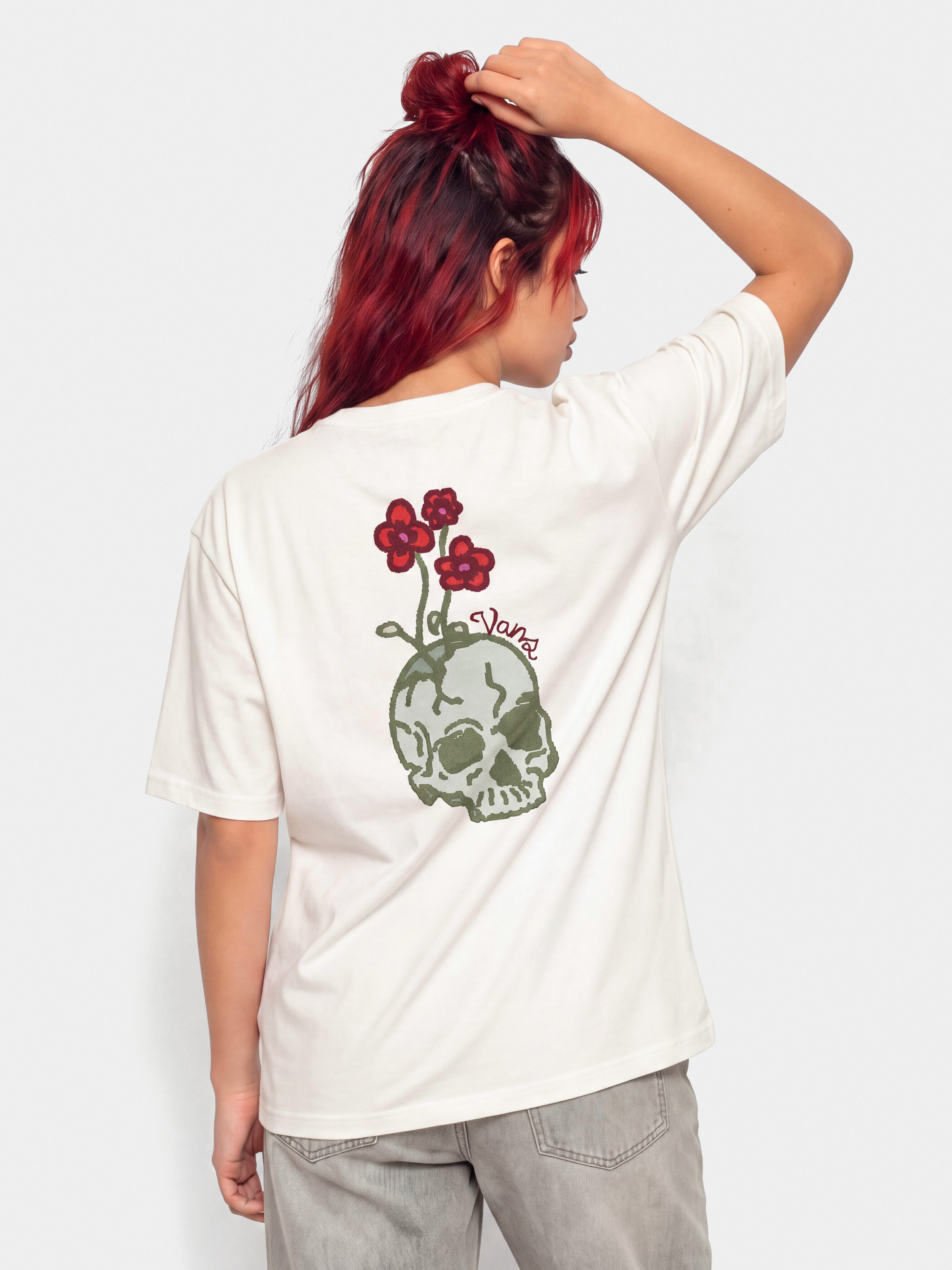 Tričko Vans Hand Drawn Floral Wmn (marshmallow)