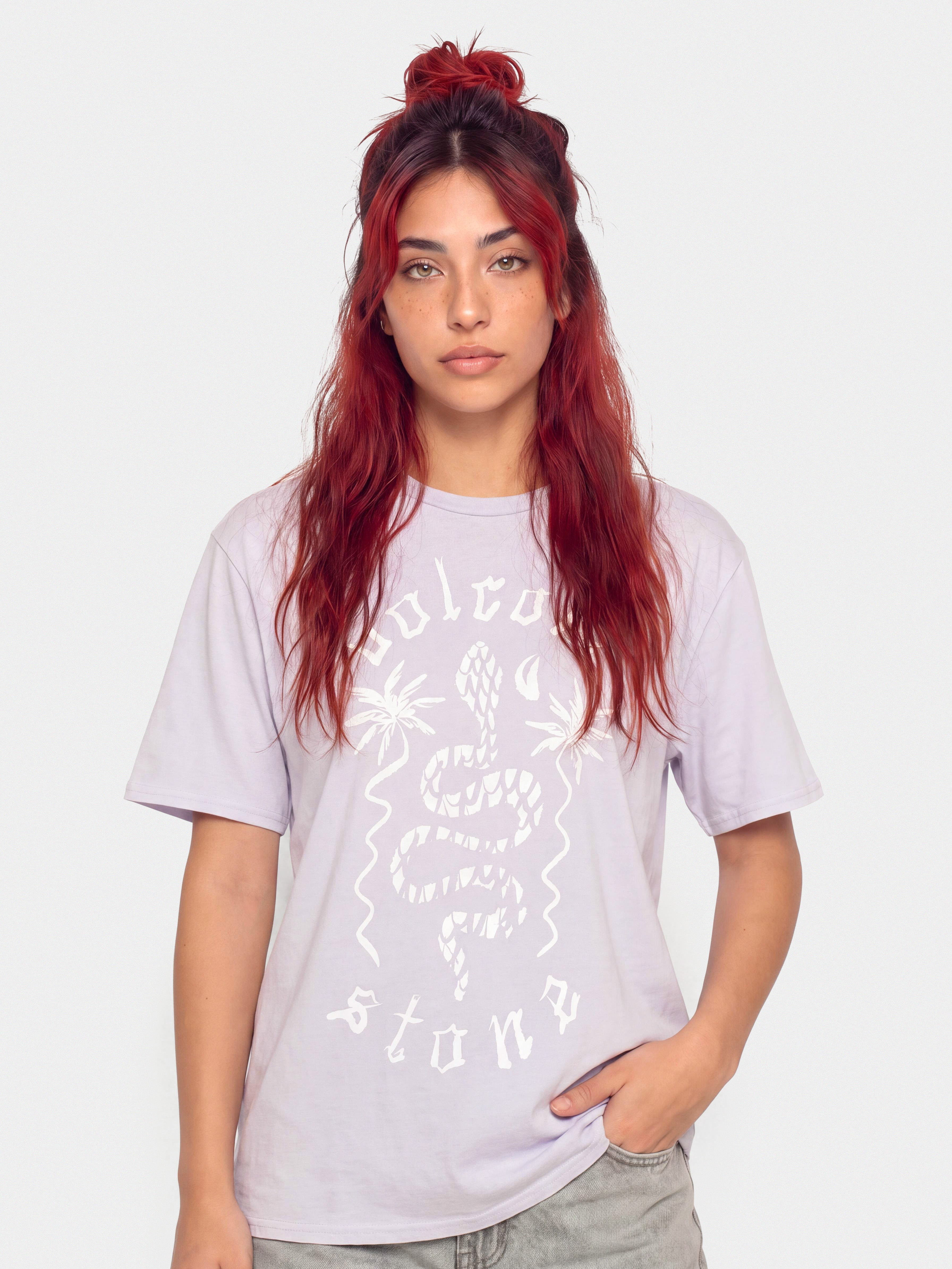 Tričko Volcom Burnout Bf Wmn (dusty lavender)