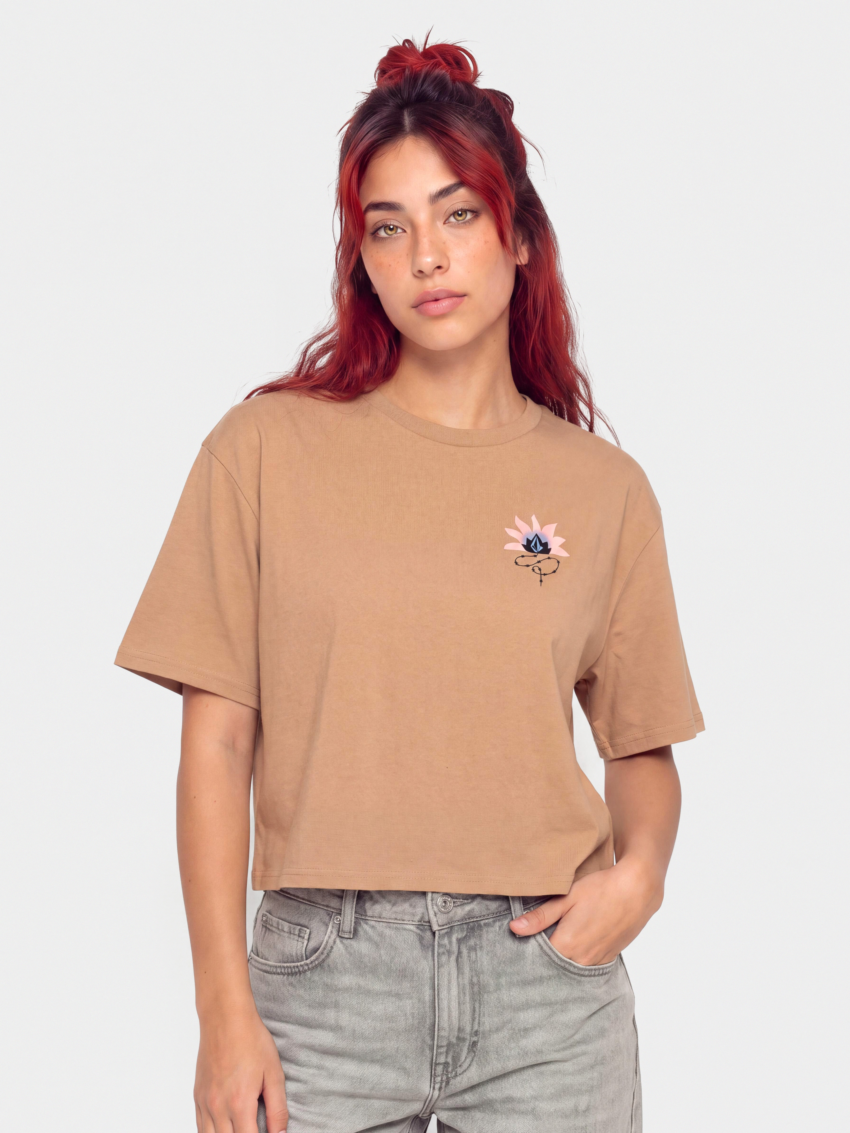 Tričko Volcom Bliss Wmn (pale khaki)