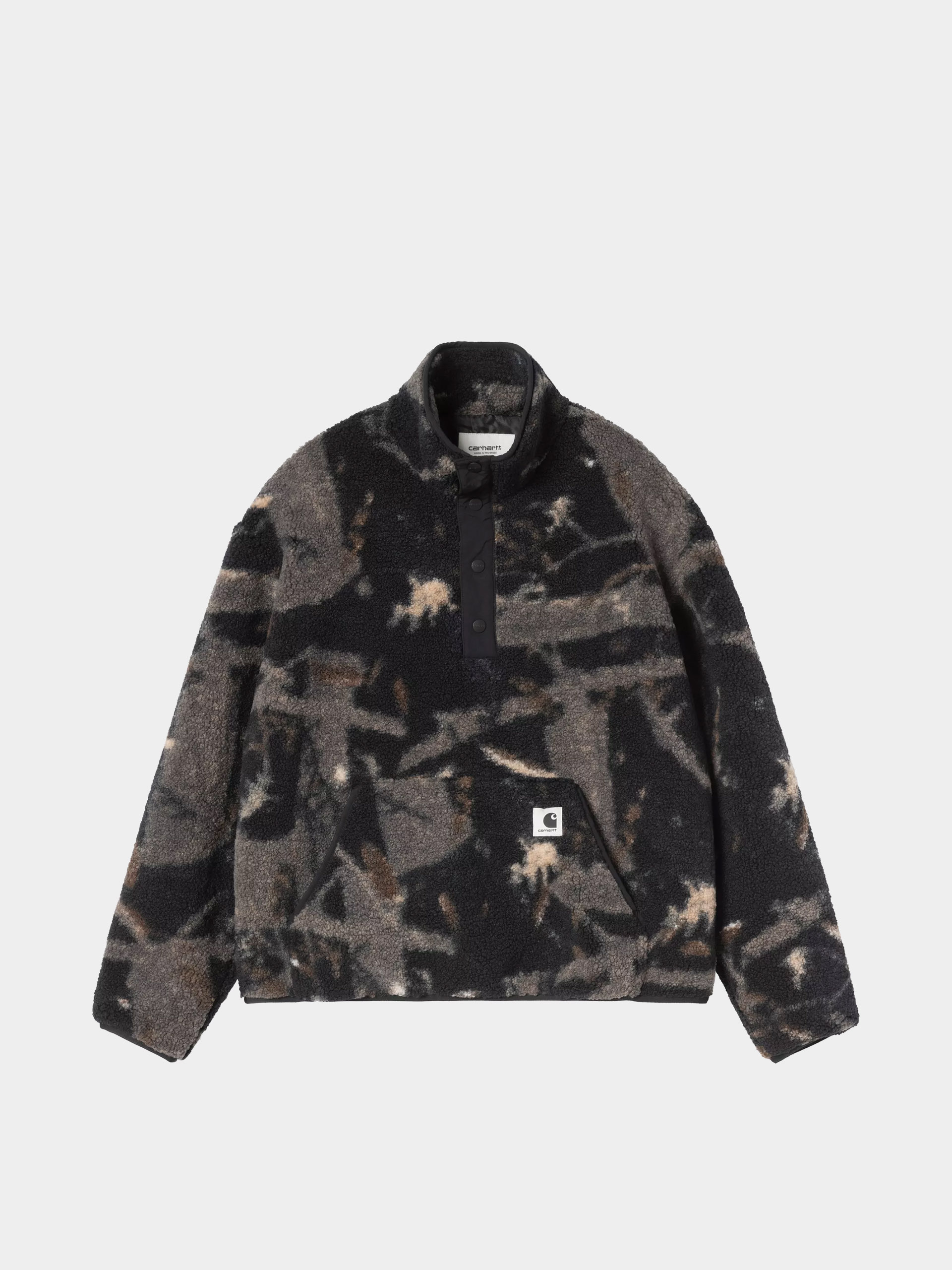 Fleecovu00e1 mikina Carhartt WIP Elliot Wmn (camo feather tree black/black)