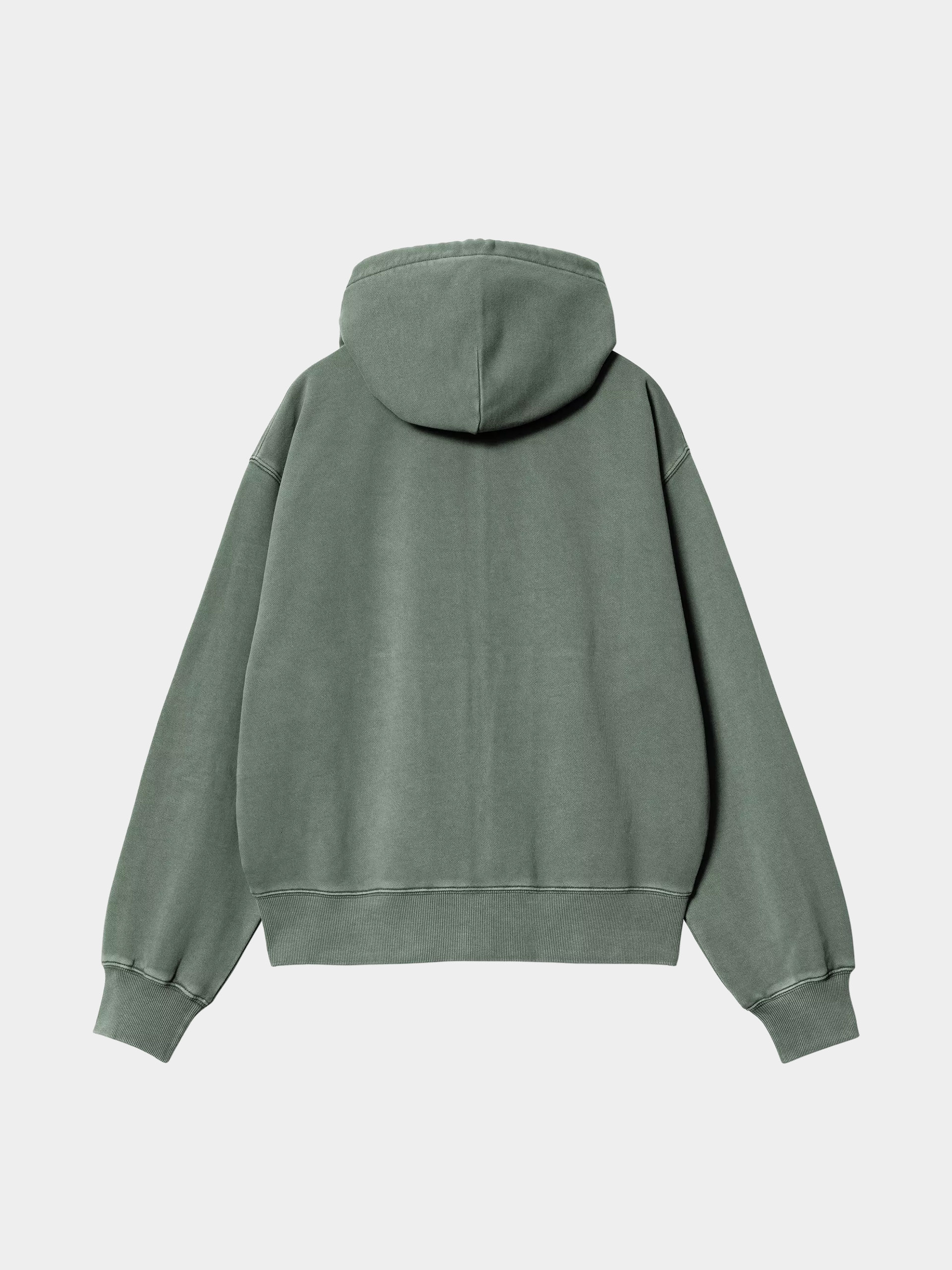 Mikina s kapucí Carhartt WIP Nelson ZHD Wmn (dark scarab/garment dyed)