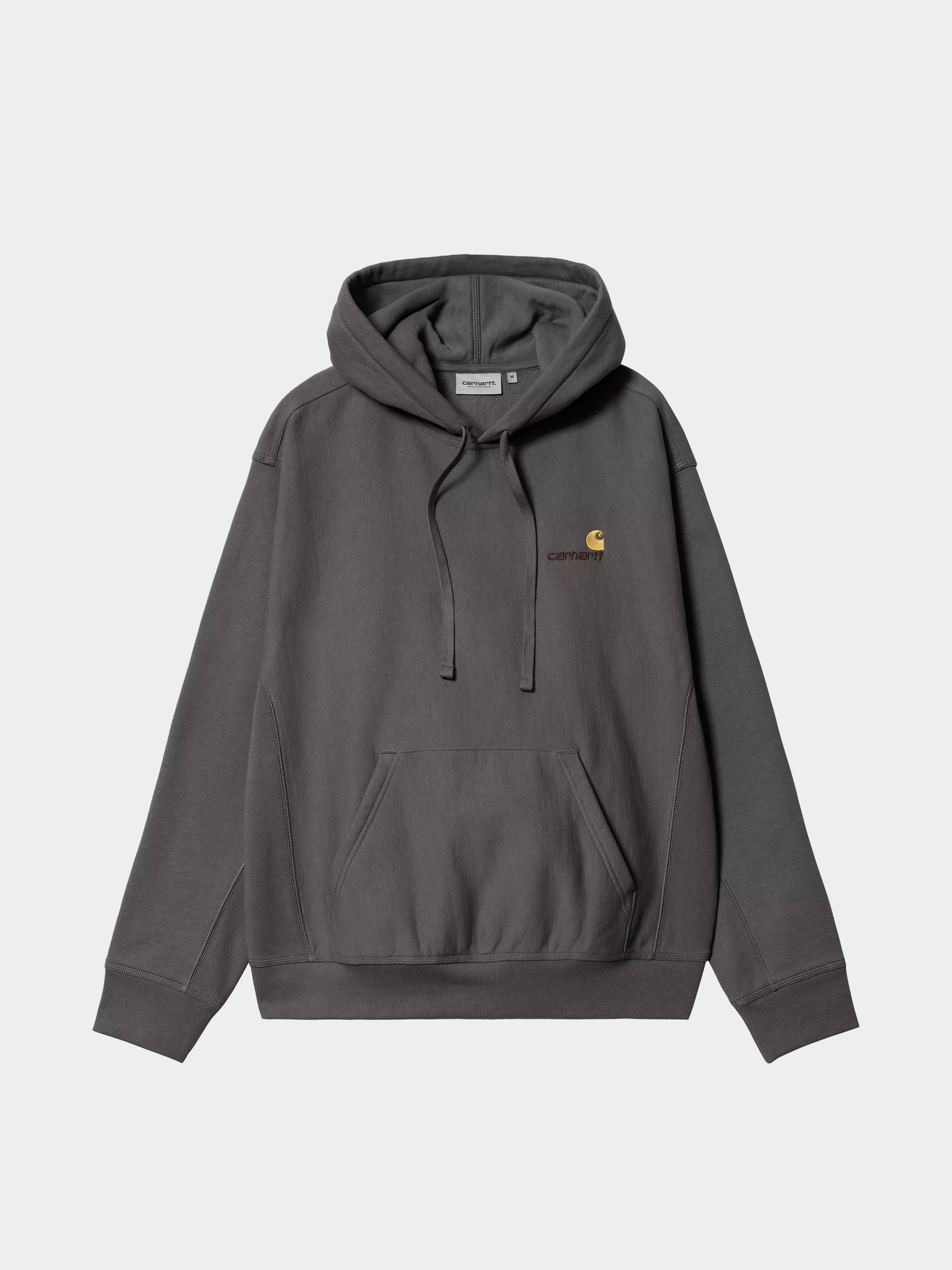 Mikina s kapucí Carhartt WIP American Script HD (graphite)