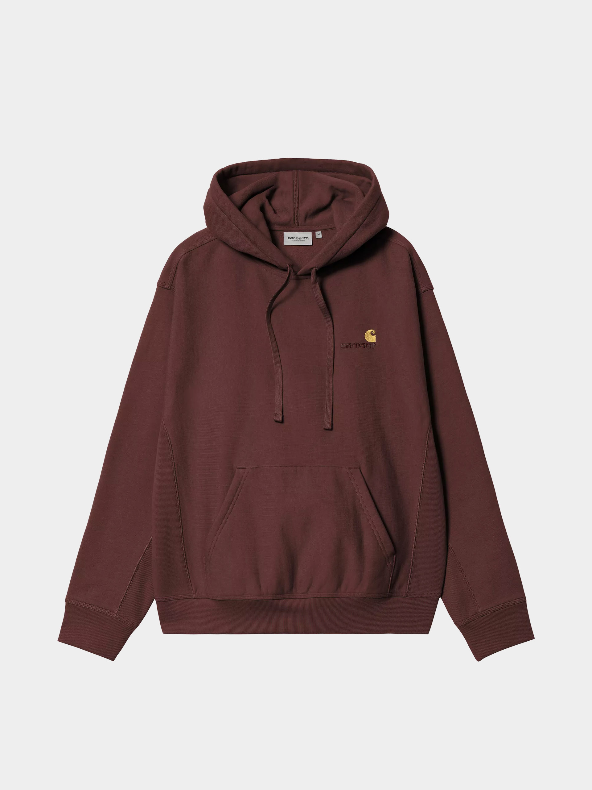 Mikina s kapucí Carhartt WIP American Script HD (amarone)
