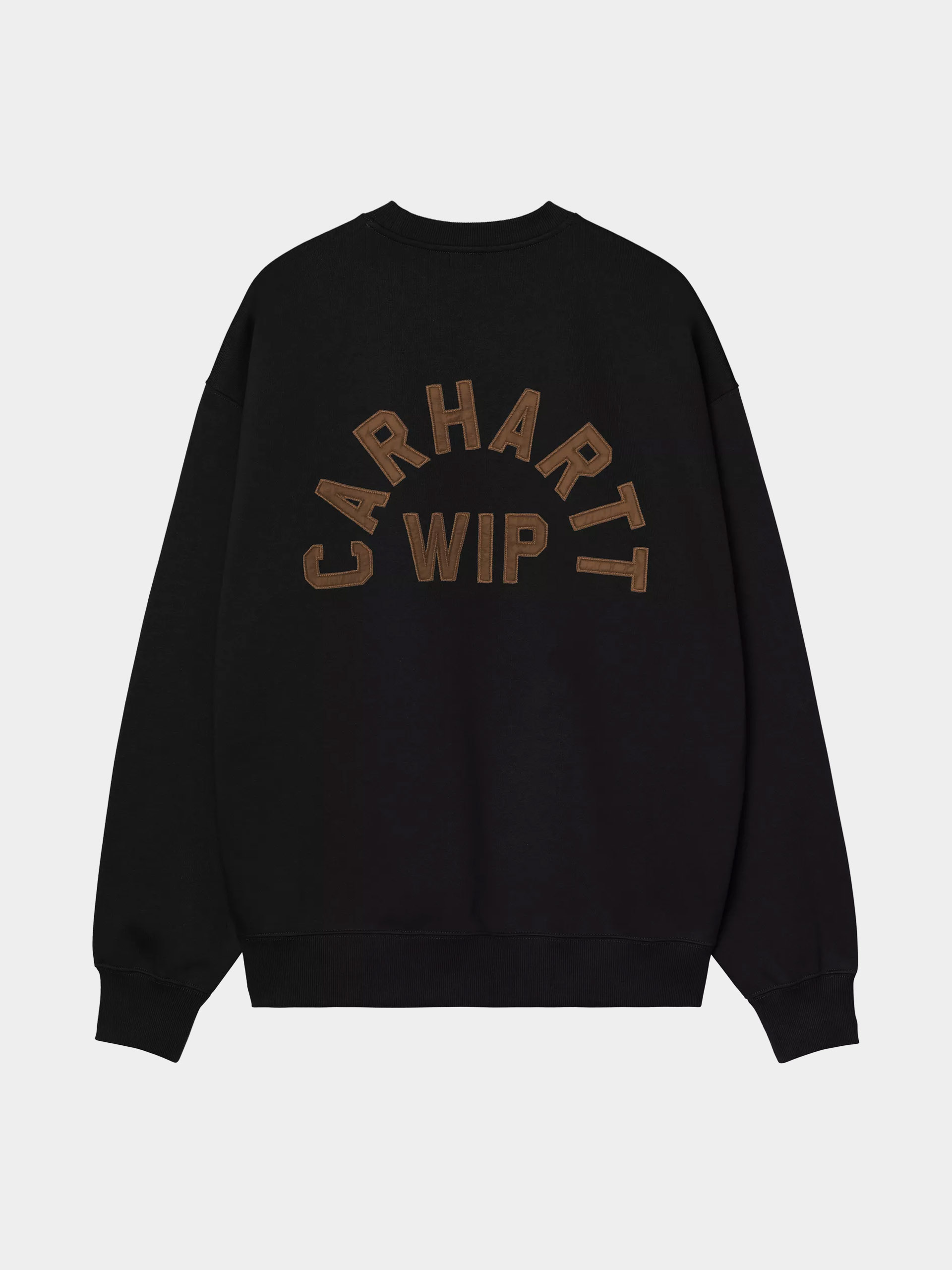 Mikina Carhartt WIP Arch Script (black/hamilton brown/stone washed)