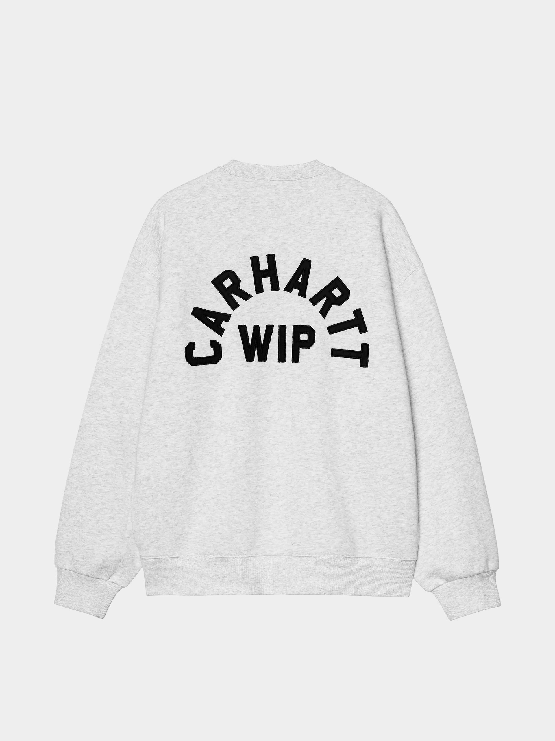 Mikina Carhartt WIP Arch Script (ash heather/dark navy/stone washed)