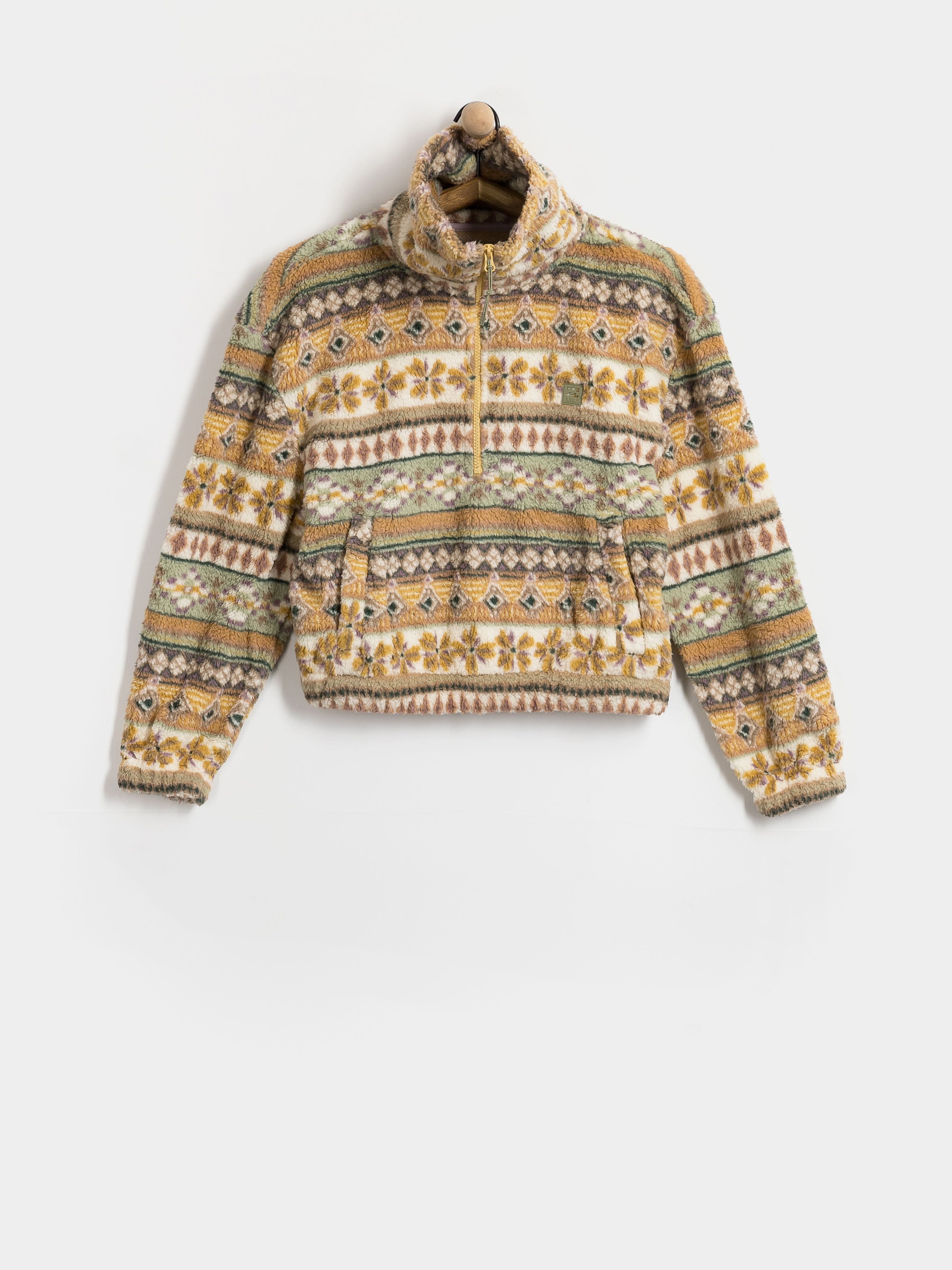 Fleecová mikina Billabong Barra Half Zip Wmn (sea fog)