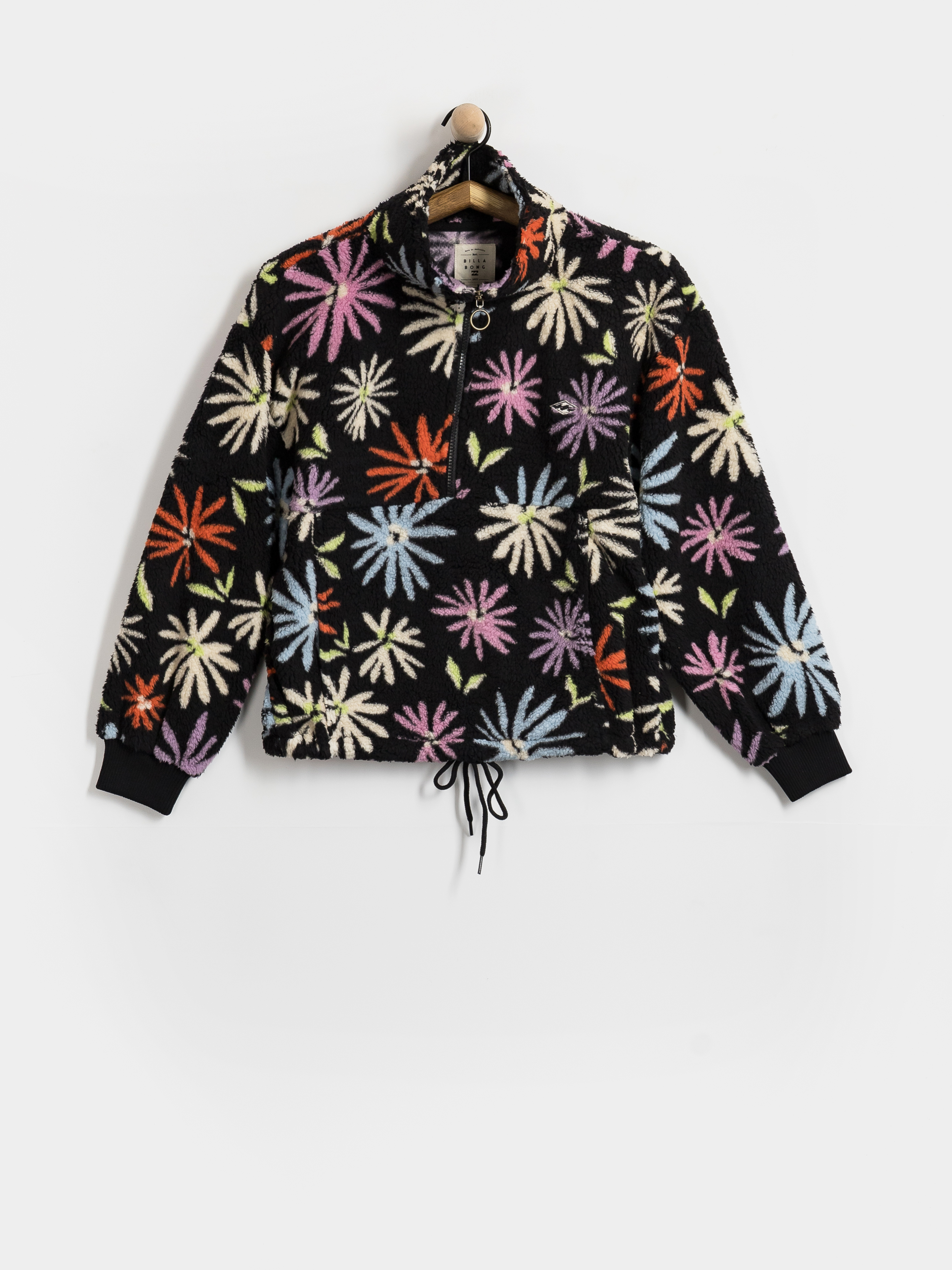 Fleecovu00e1 mikina Billabong Time Off Wmn (black pebble)