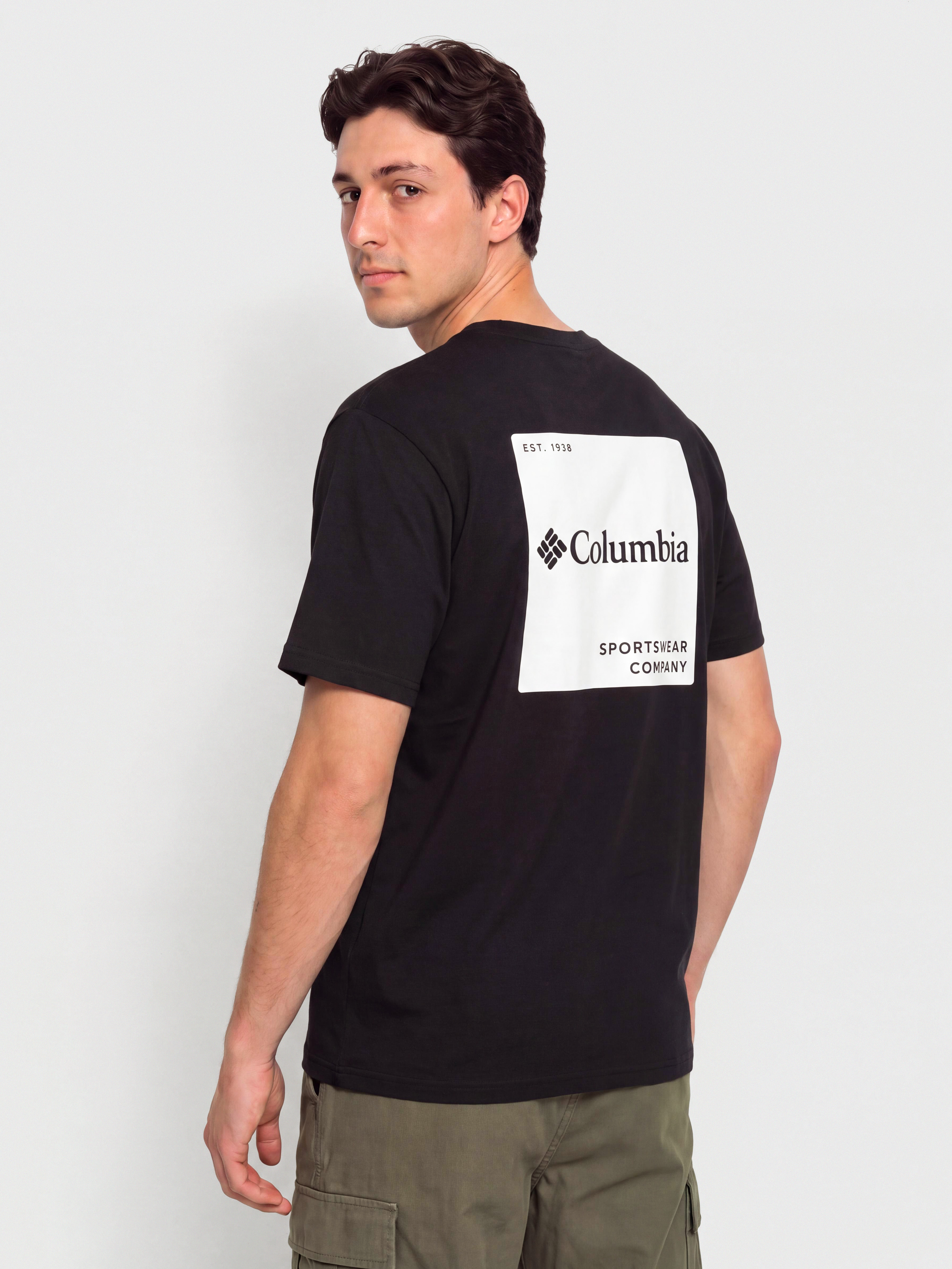 Tričko Columbia CSC Logo Back (black/boxy brand)