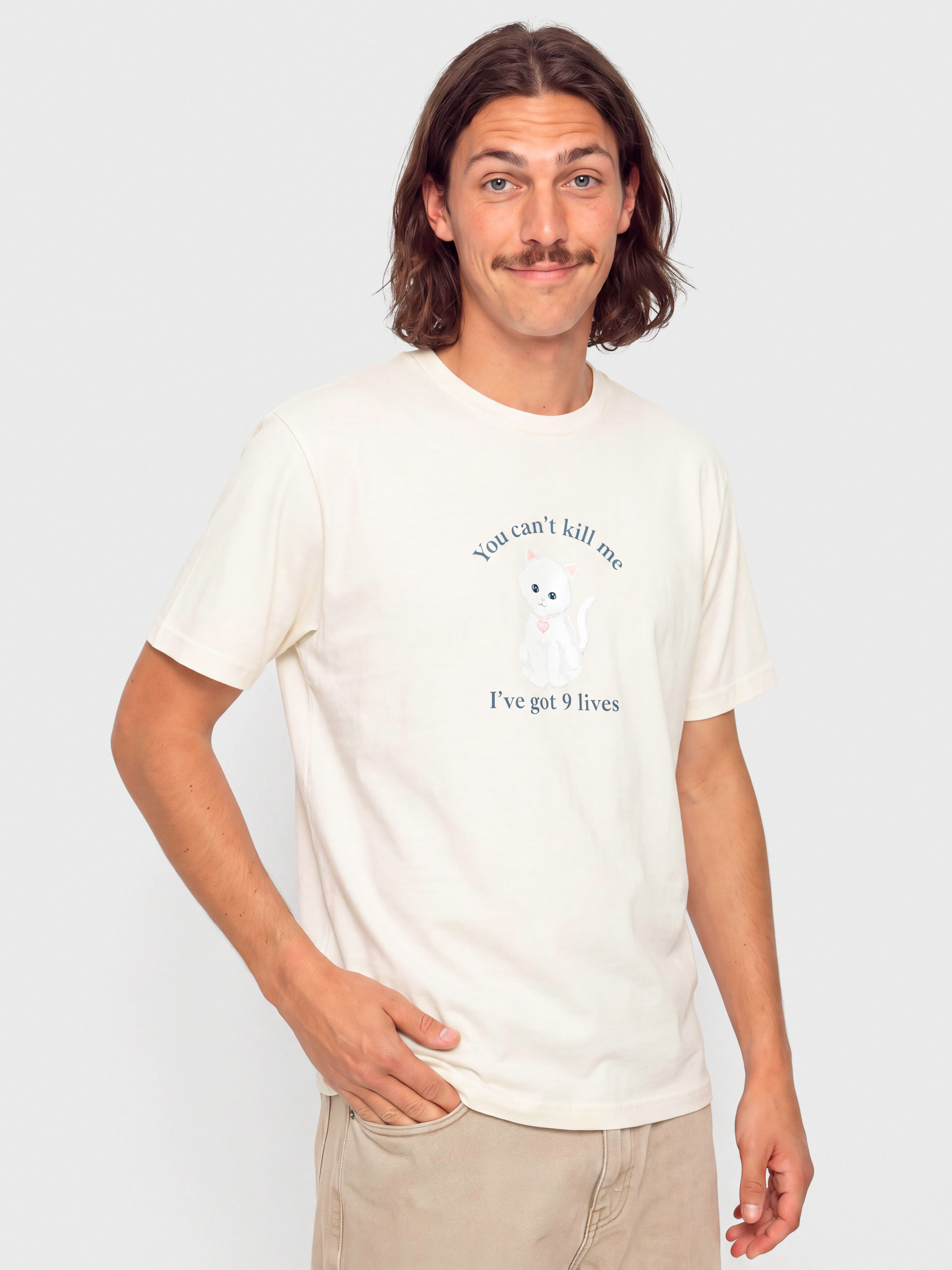 Tričko RipNDip 9 Lives (bone)