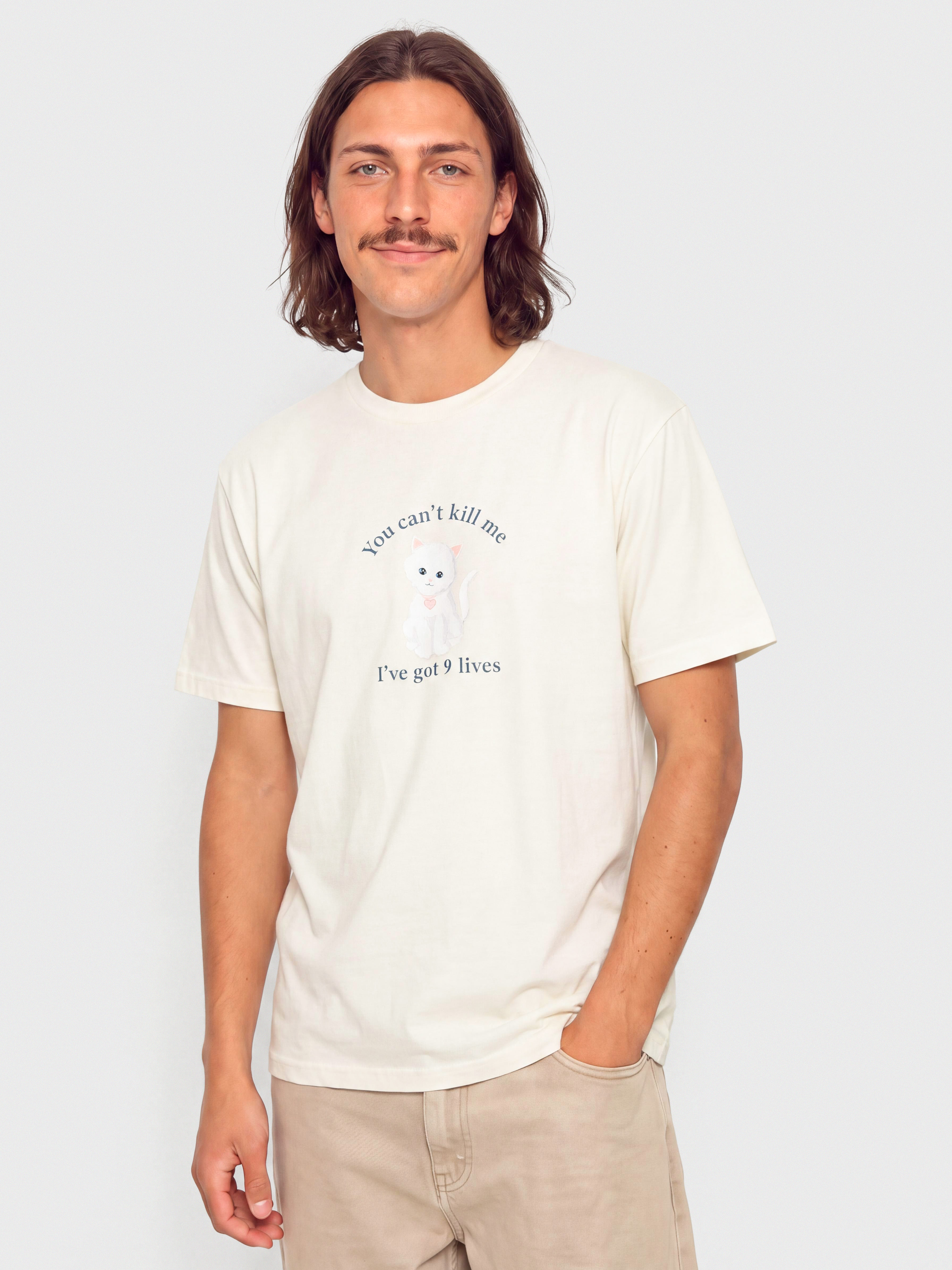 Tričko RipNDip 9 Lives (bone)